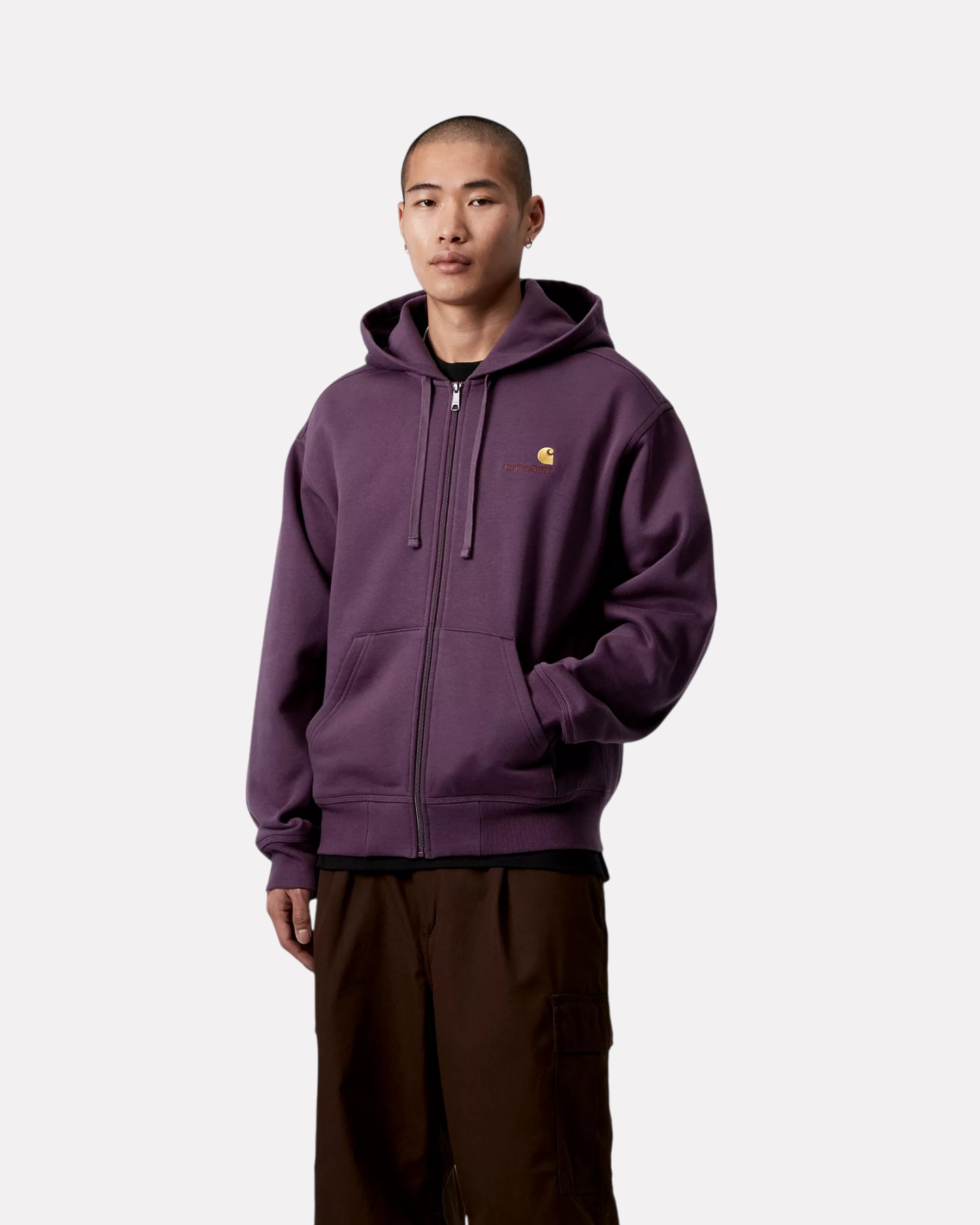 CARHARTT WIP - HOODED AMERICAN SCRIPT HUCKLEBERRY