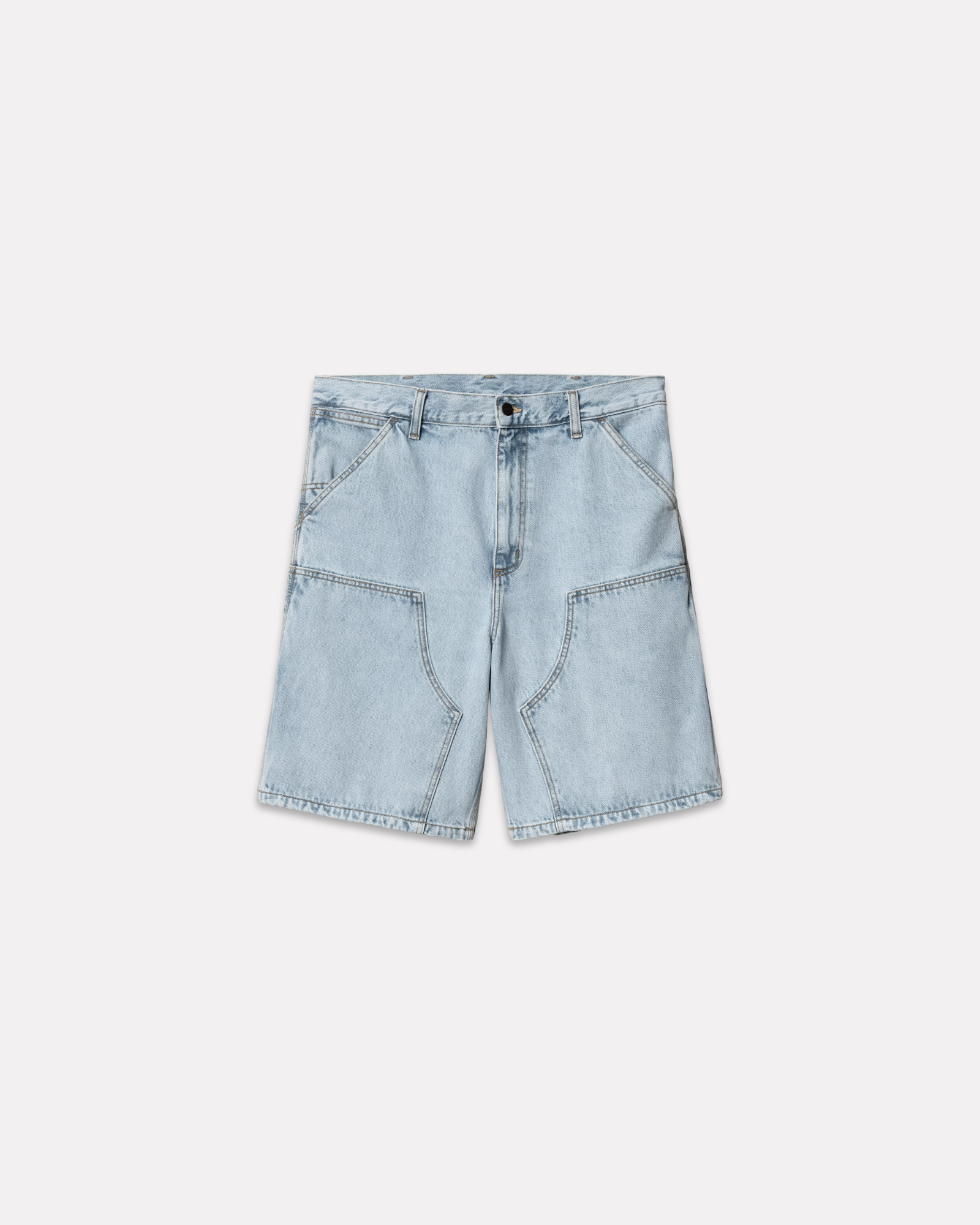 CARHARTT WIP - DOUBLE KNEE SHORT BLUE STONE BLEACHED
