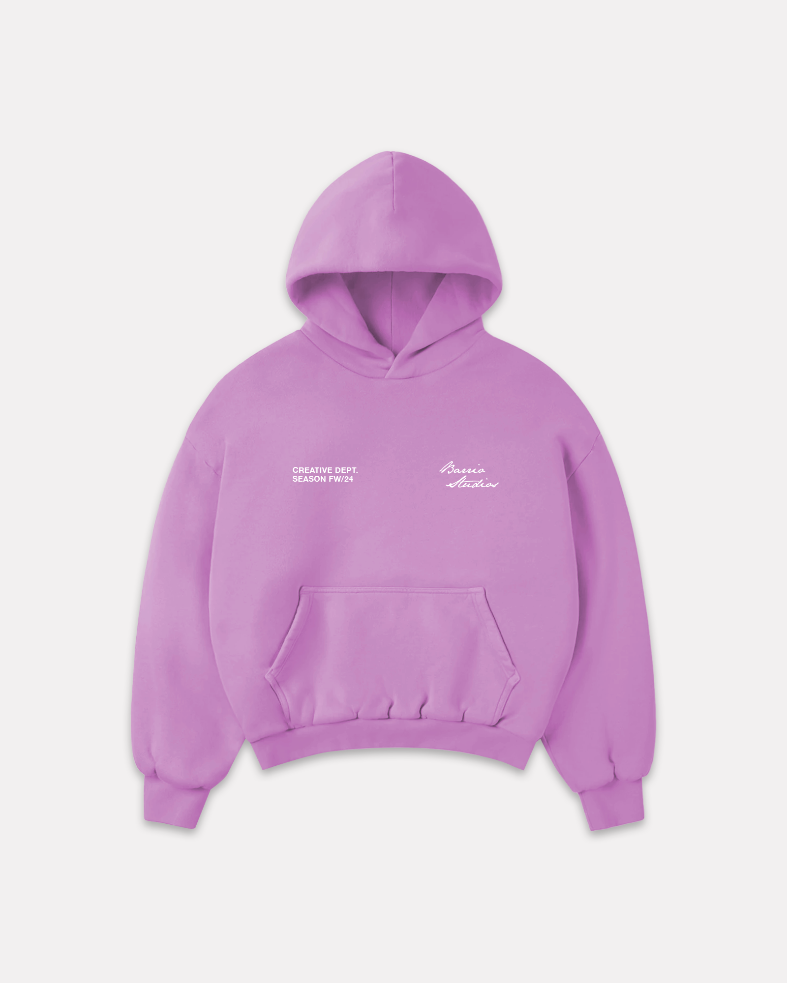 BARRIO STUDIOS - RAINBOW BOXY HOODIE ROSA