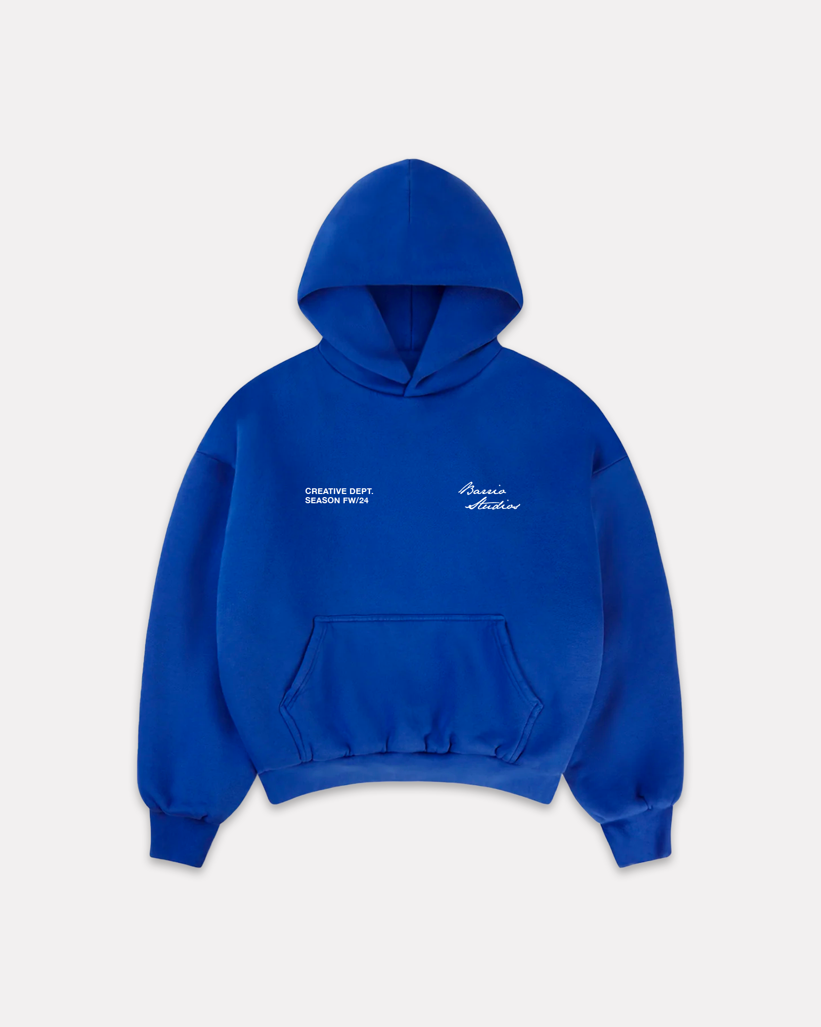 BARRIO STUDIOS - RAINBOW BOXY HOODIE BLU