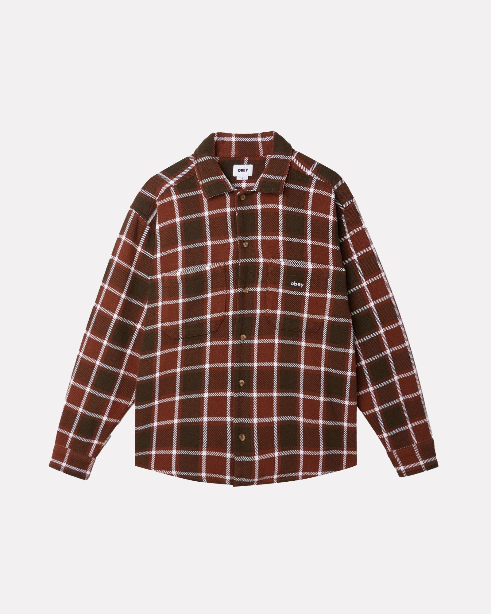 OBEY - BIGWIG PLAID WOVEN SEPIA
