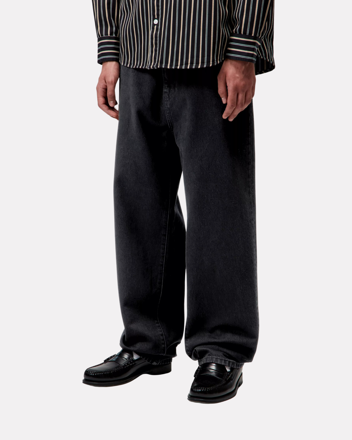CARHARTT WIP - AARON DENIM PANTS BLACK STONE