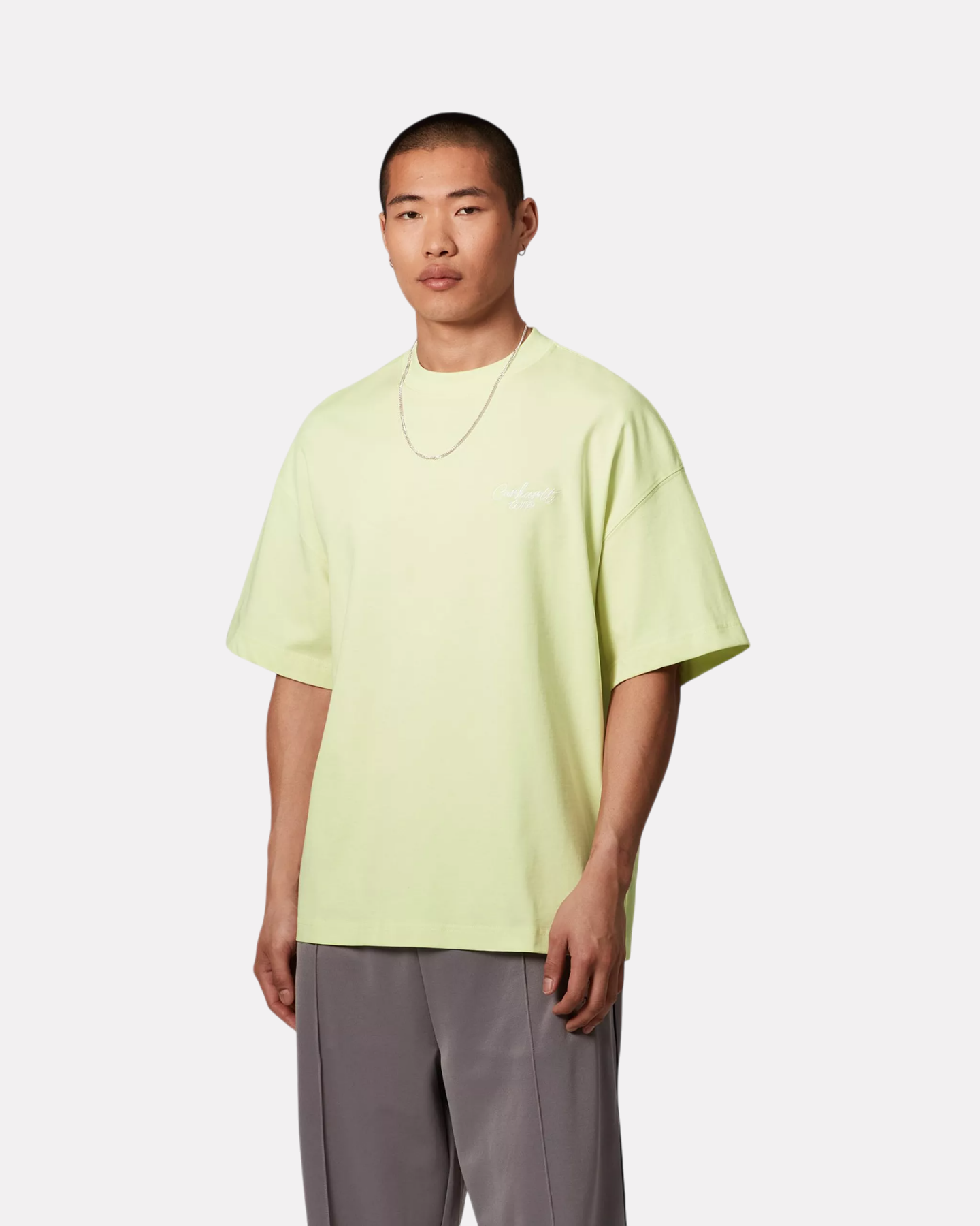 CARHARTT WIP - SIGNATURE SCRIPT TEE AIR GREEN