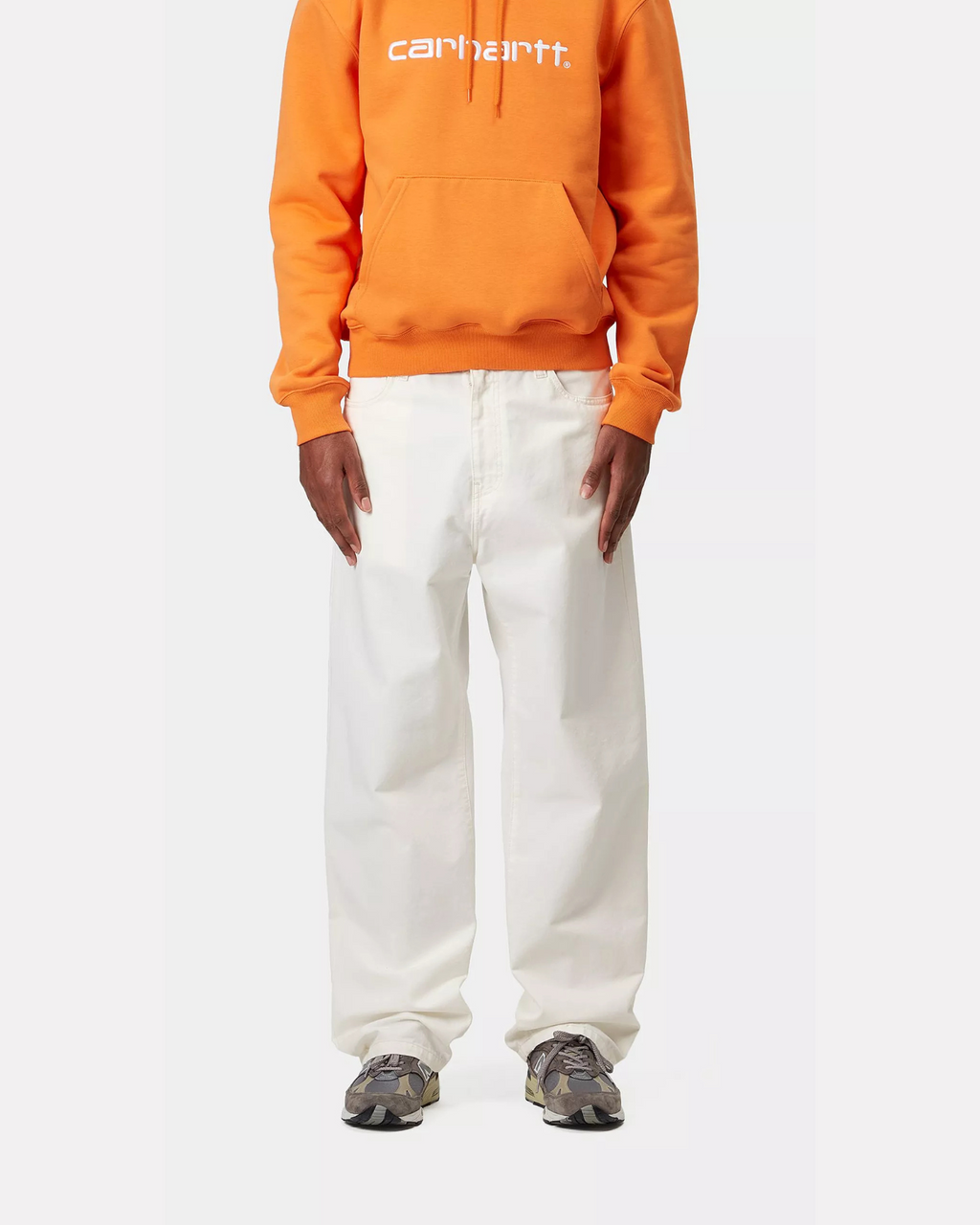 CARHARTT WIP - LANDON PANT NEWCOMB WHITE RINSED