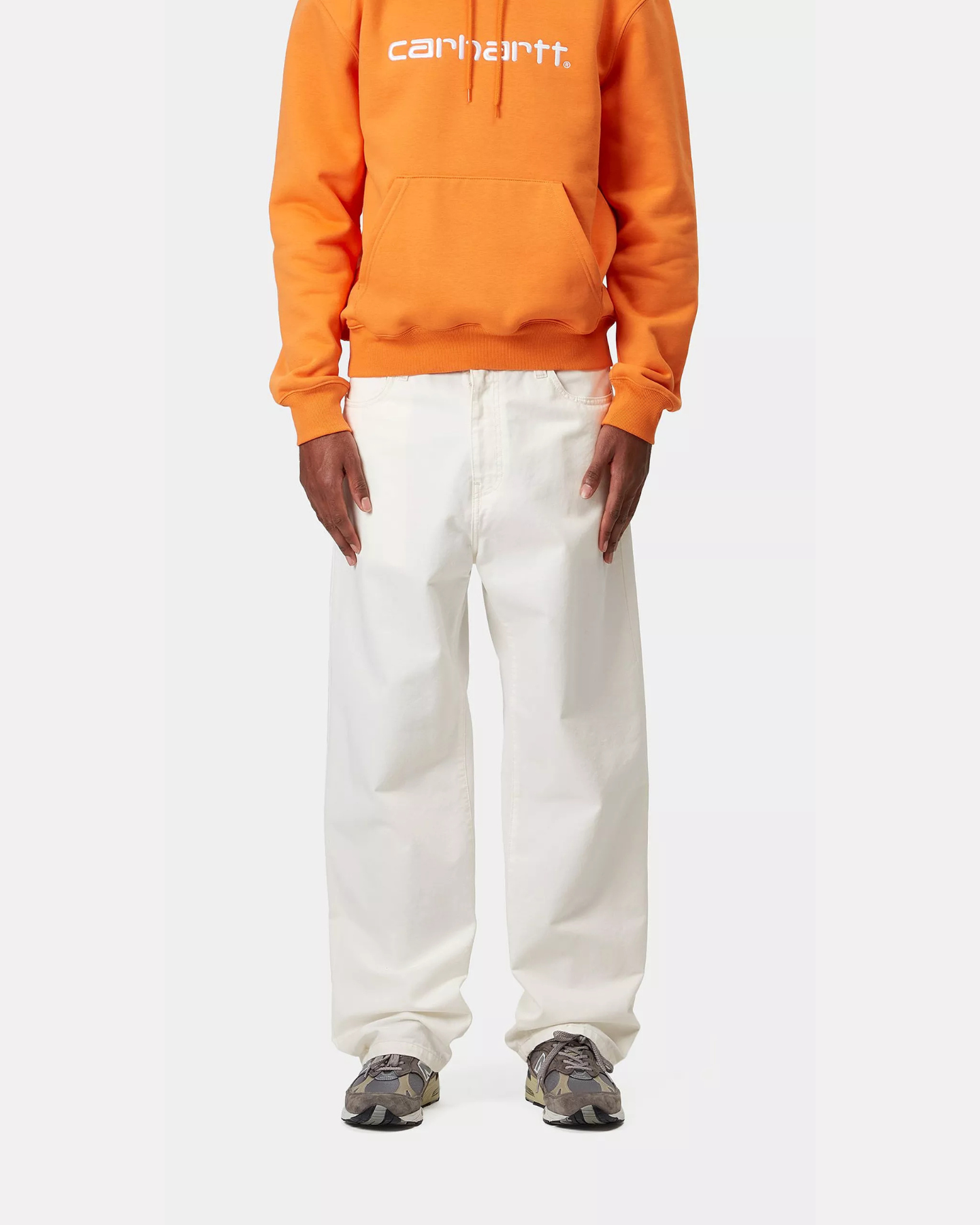 CARHARTT WIP - LANDON PANT NEWCOMB WHITE RINSED