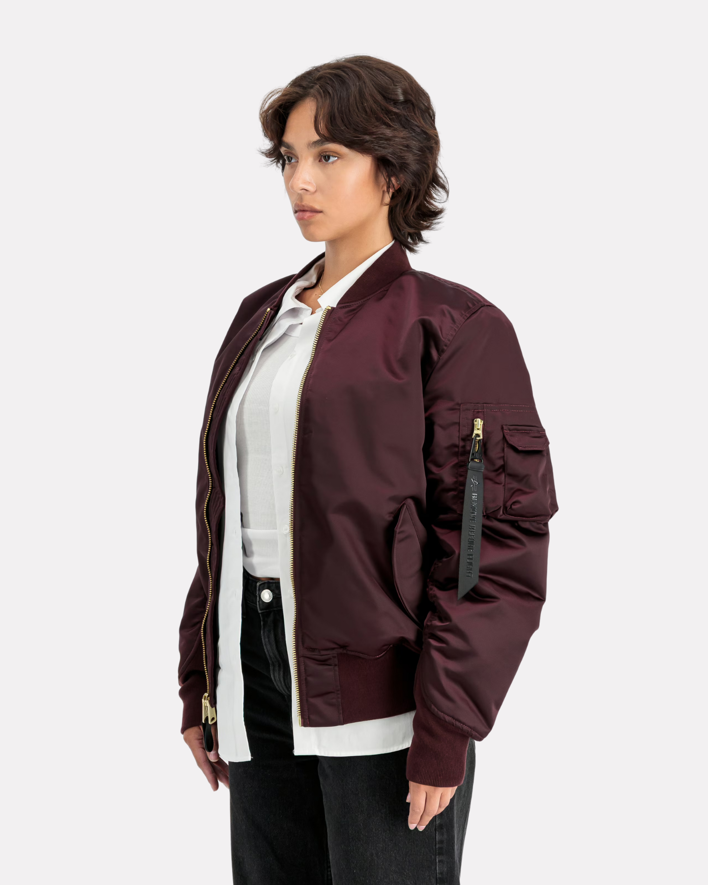 ALPHA INDUSTRIES UV - BASE FLIGHT JACKET DARK CHERRY