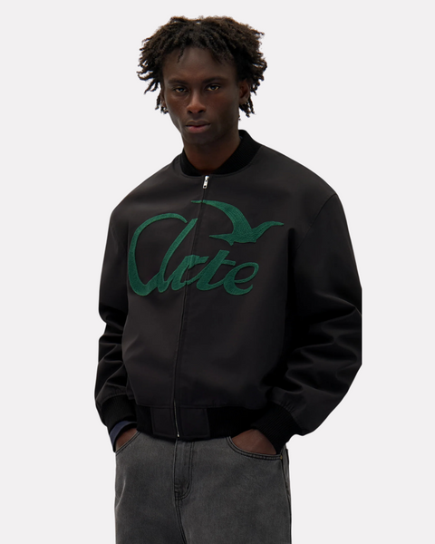 ARTE ANTWERP - LOGO BIRD BOMBER JACKET BLACK