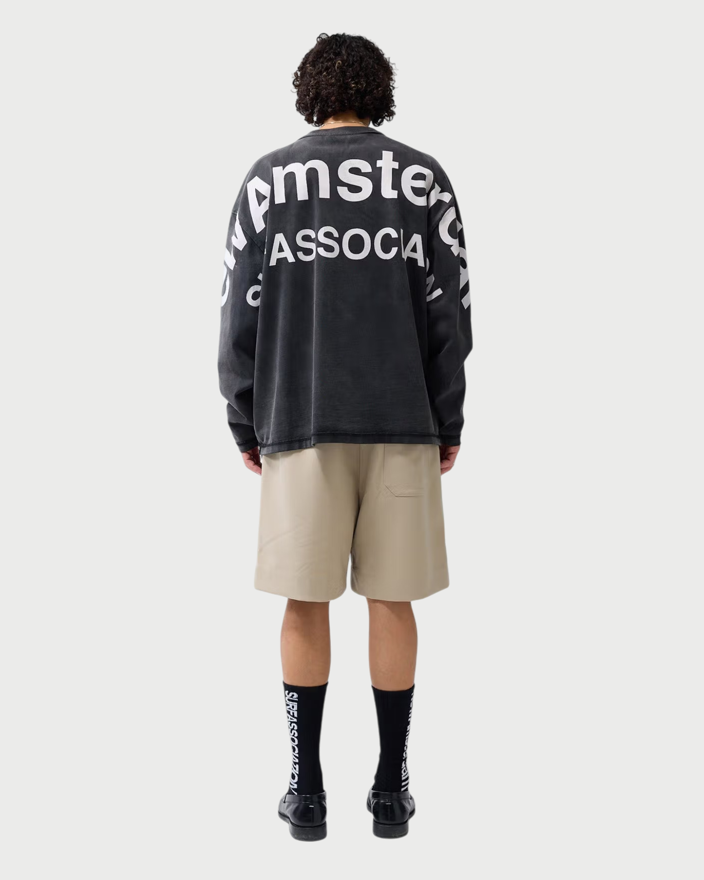 NEW AMSTERDAM SURF - BIG LOGO CREWNECK WASHED BLACK