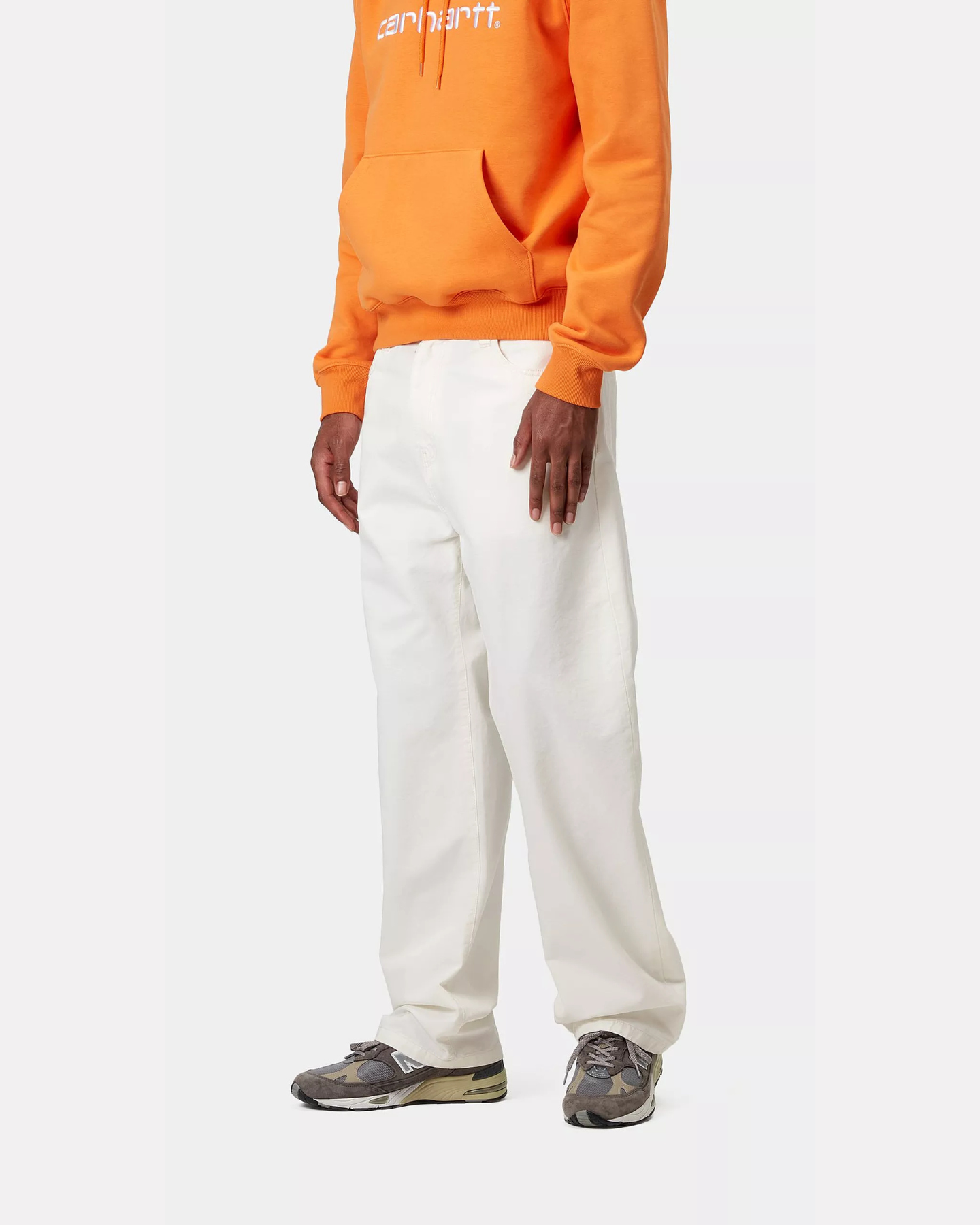 CARHARTT WIP - LANDON PANT NEWCOMB WHITE RINSED