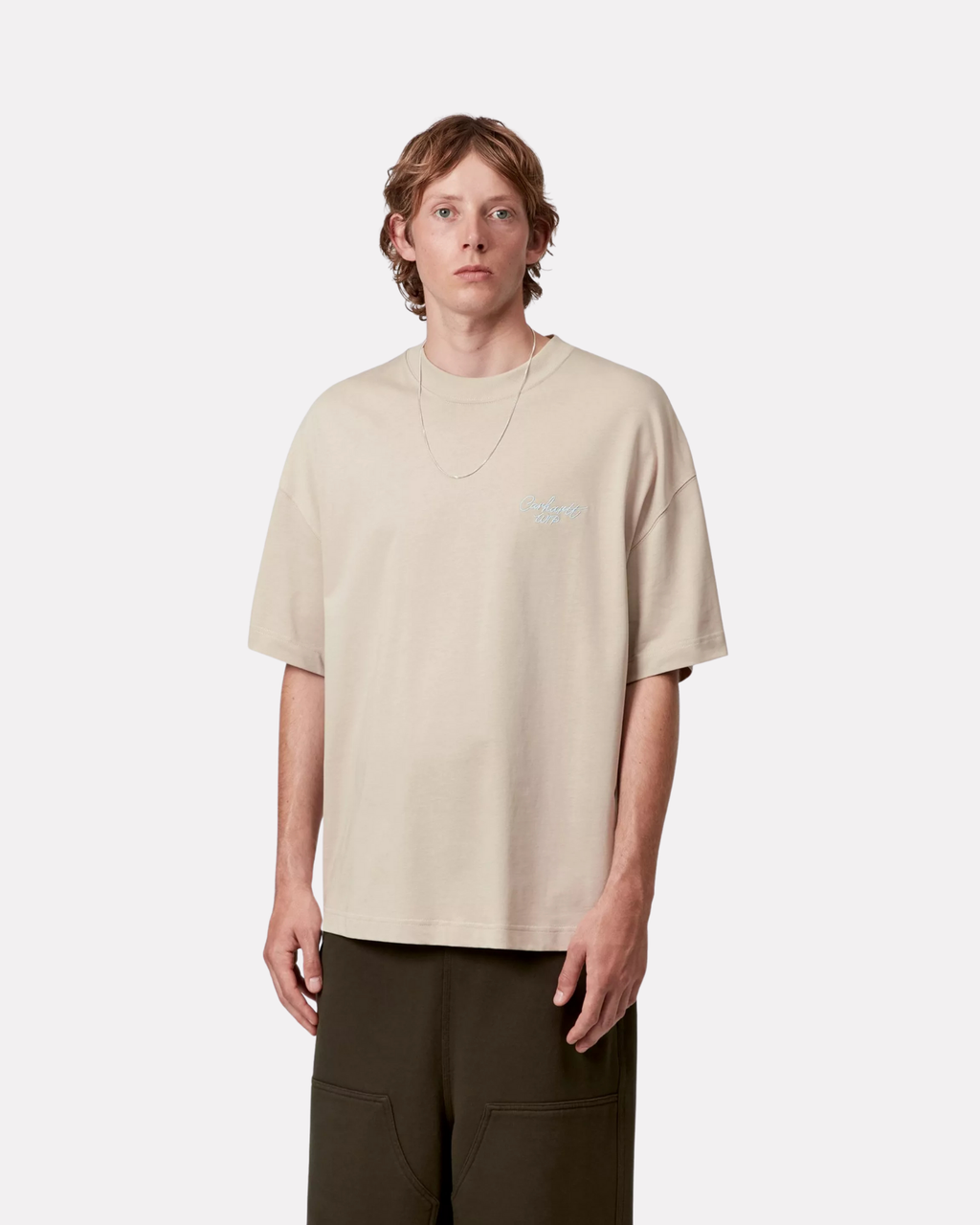 Carhartt Wip - Signature script tee fleur de sel