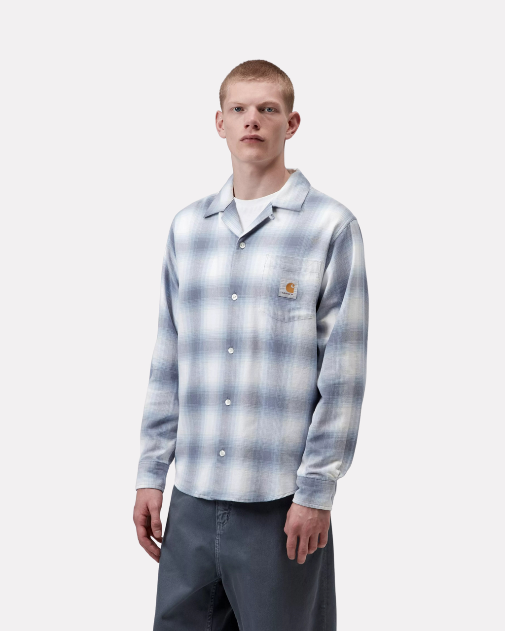 Carhartt Wip - Tyers shirt longsleeve check shady blue