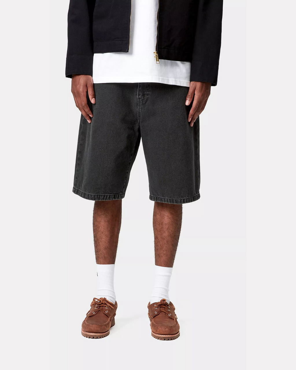 CARHARTT WIP - LANDON SHORT BLACK STONE WASHED
