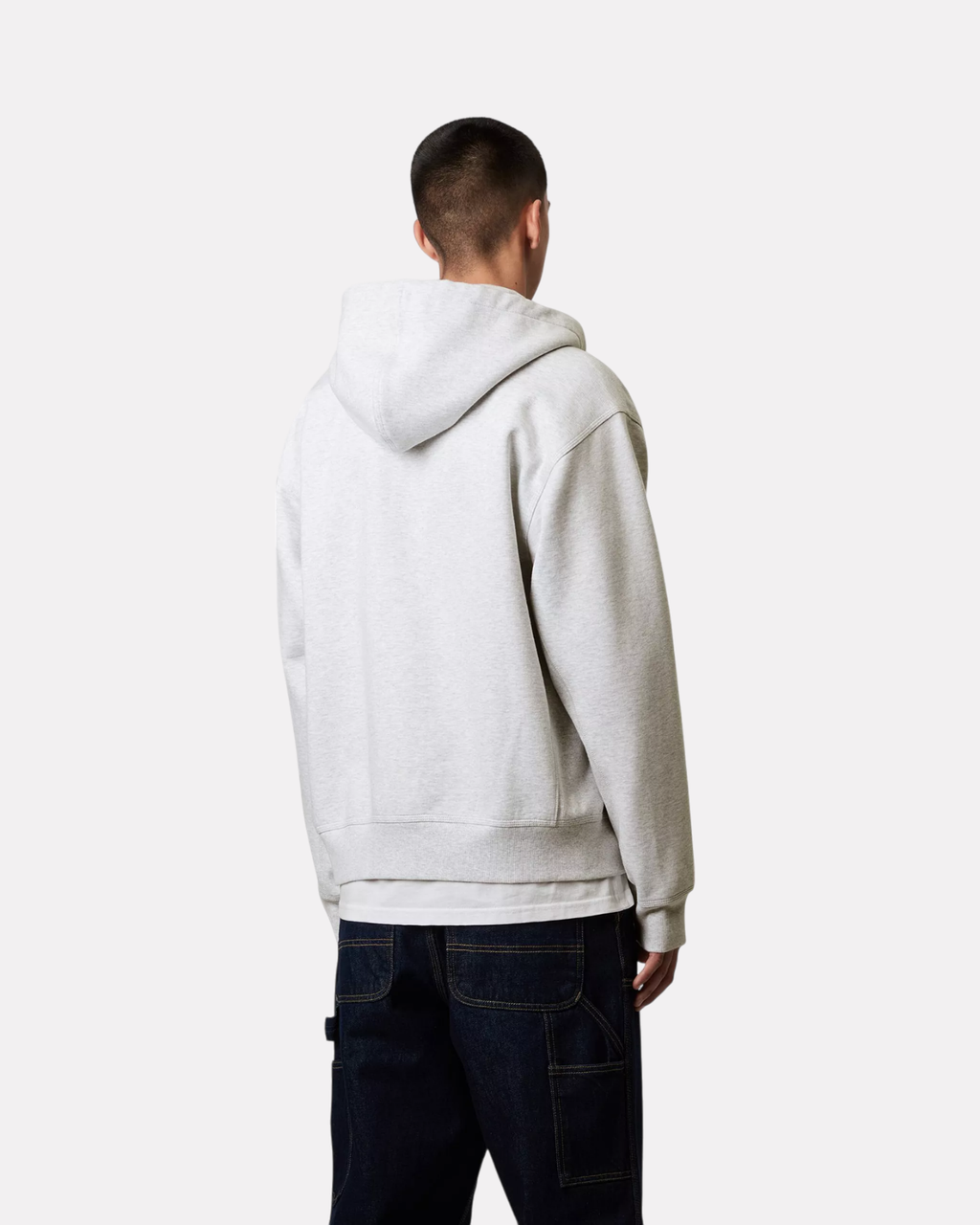 CARHARTT WIP - HOODED AMERICAN SCRIPT ASH