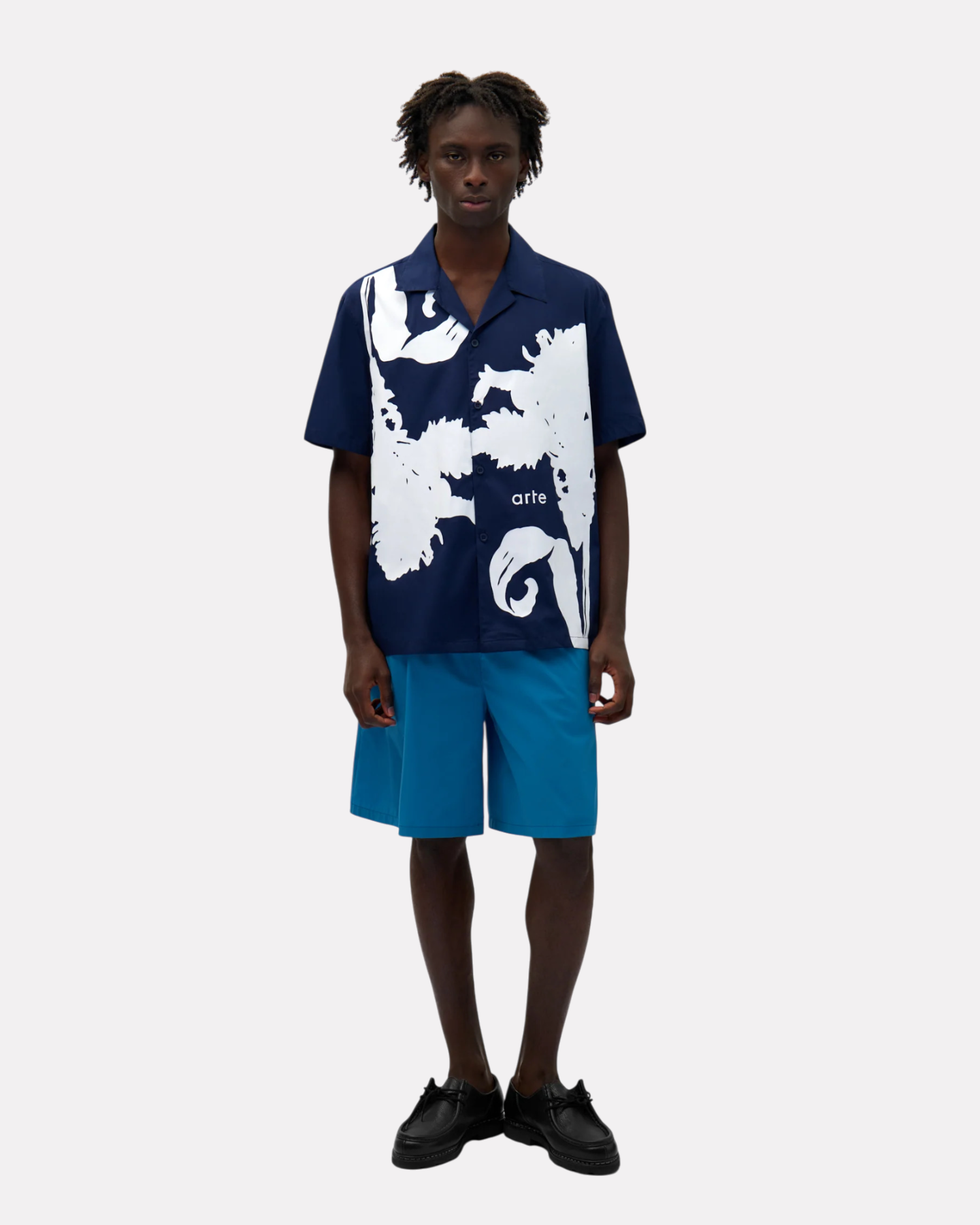 Arte Antwerp - Carnation flower shirt blu navy