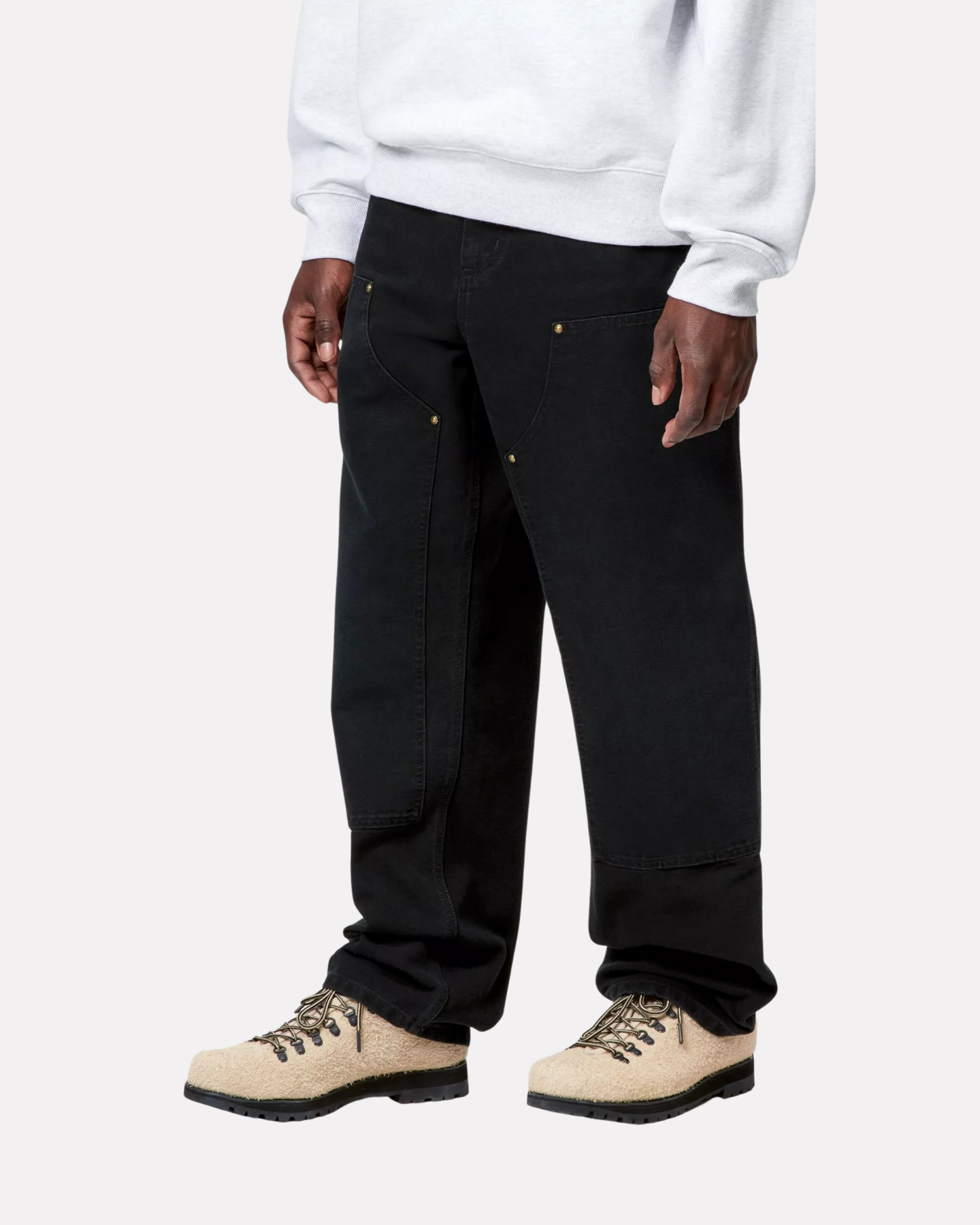 CARHARTT WIP - NASH DOUBLE KNEE PANTS BLACK STONE WASHED