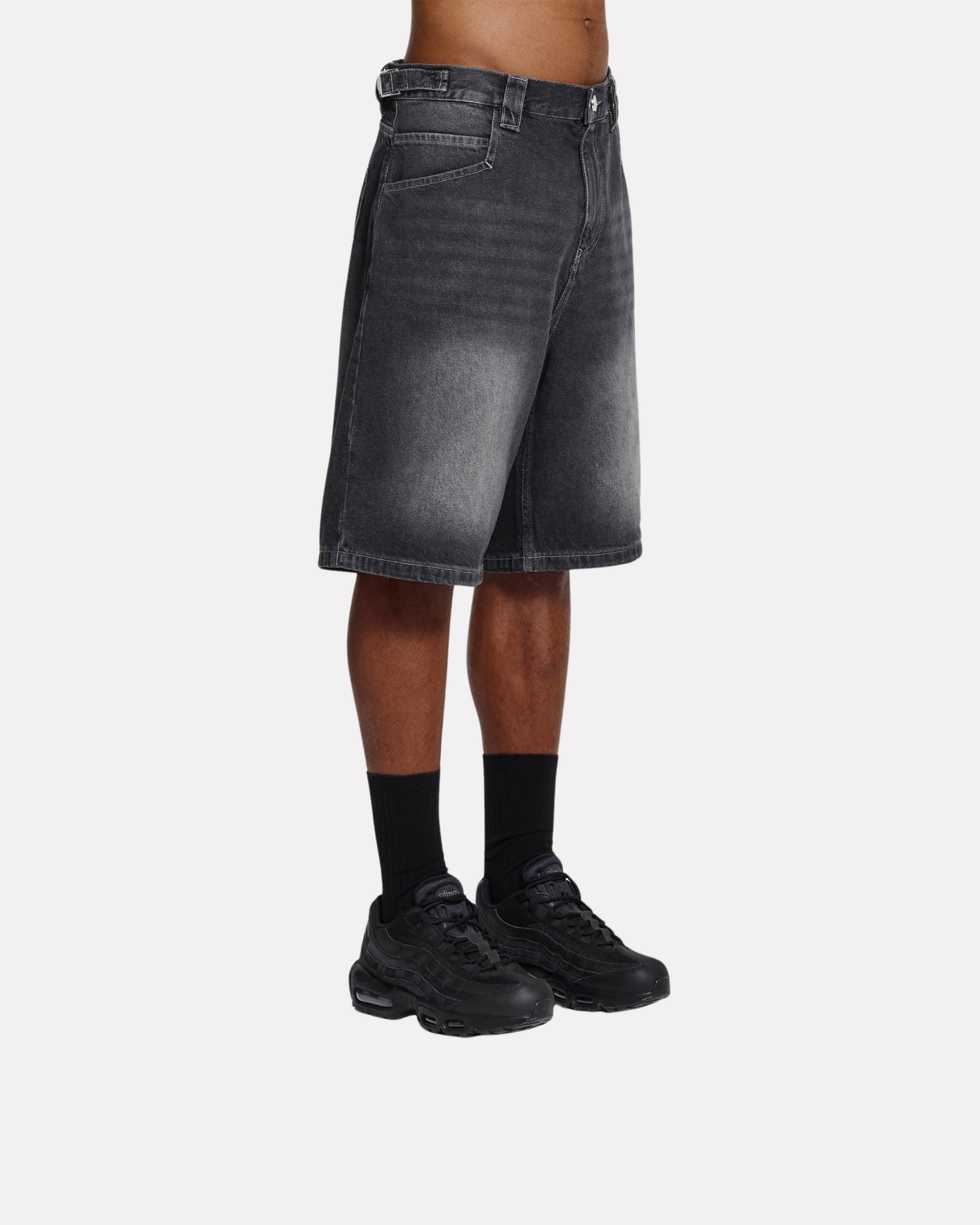 VICINITY - STONE WASHED DENIM JORTS