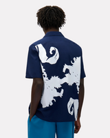 ARTE ANTWERP - CARNATION FLOWER SHIRT BLU NAVY