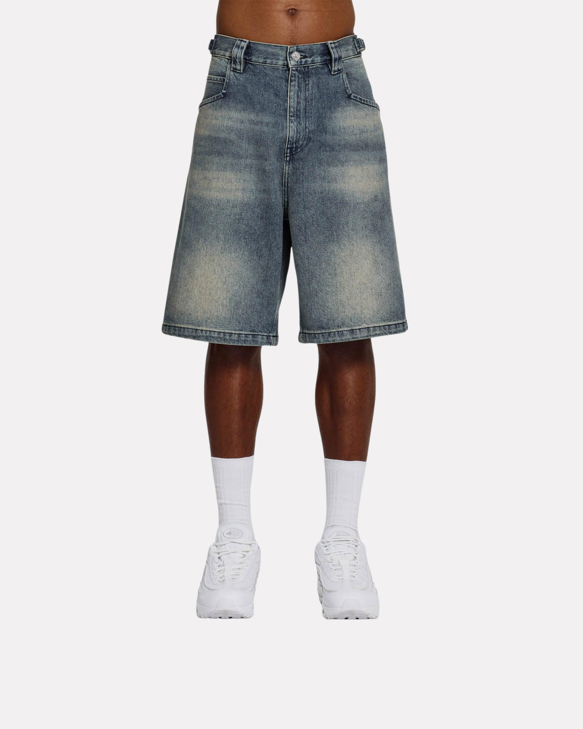 VICINITY - YELLOW TINTED DENIM JORTS