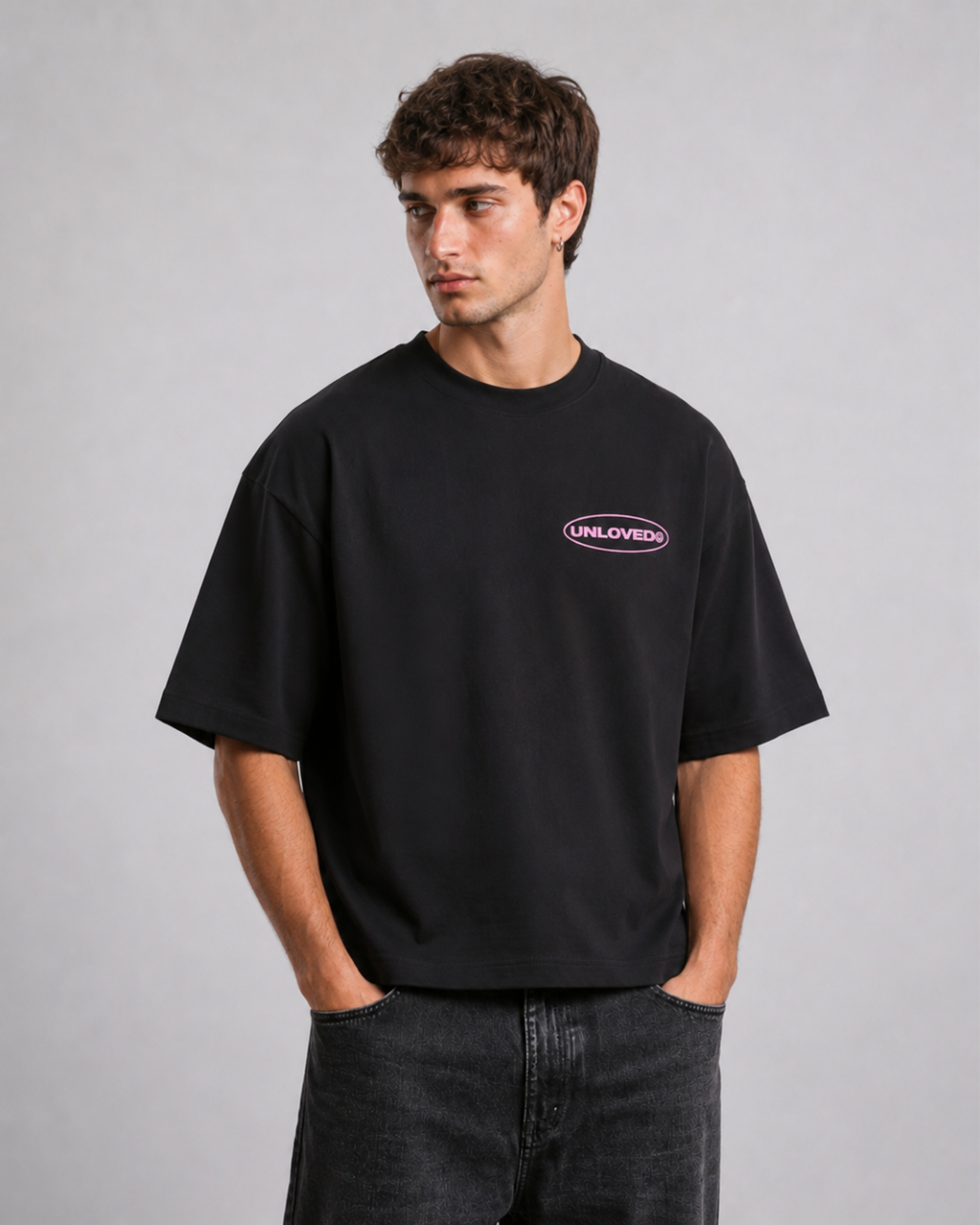 Unloved - Baile boxy tee nera