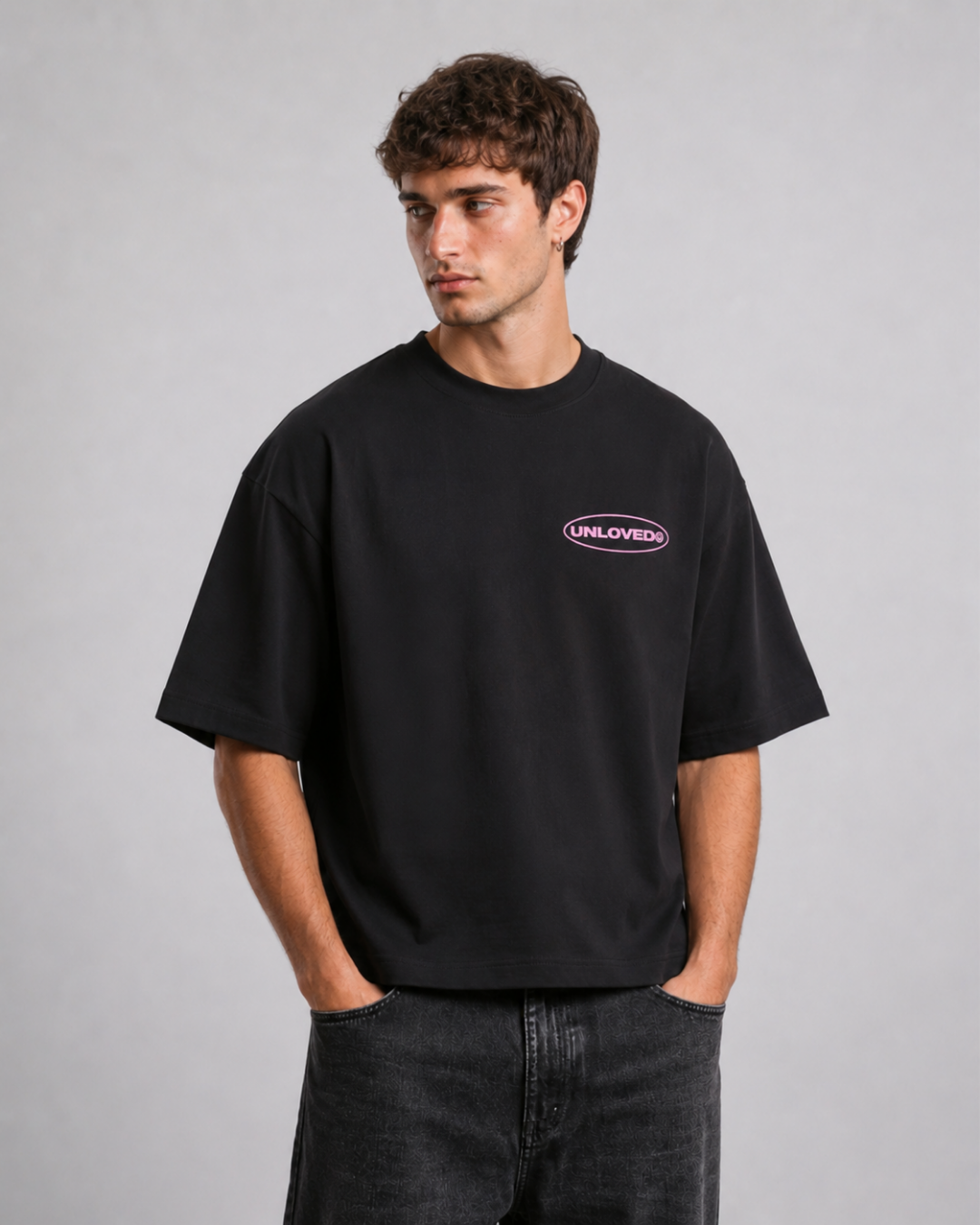 Unloved - Baile boxy tee nera