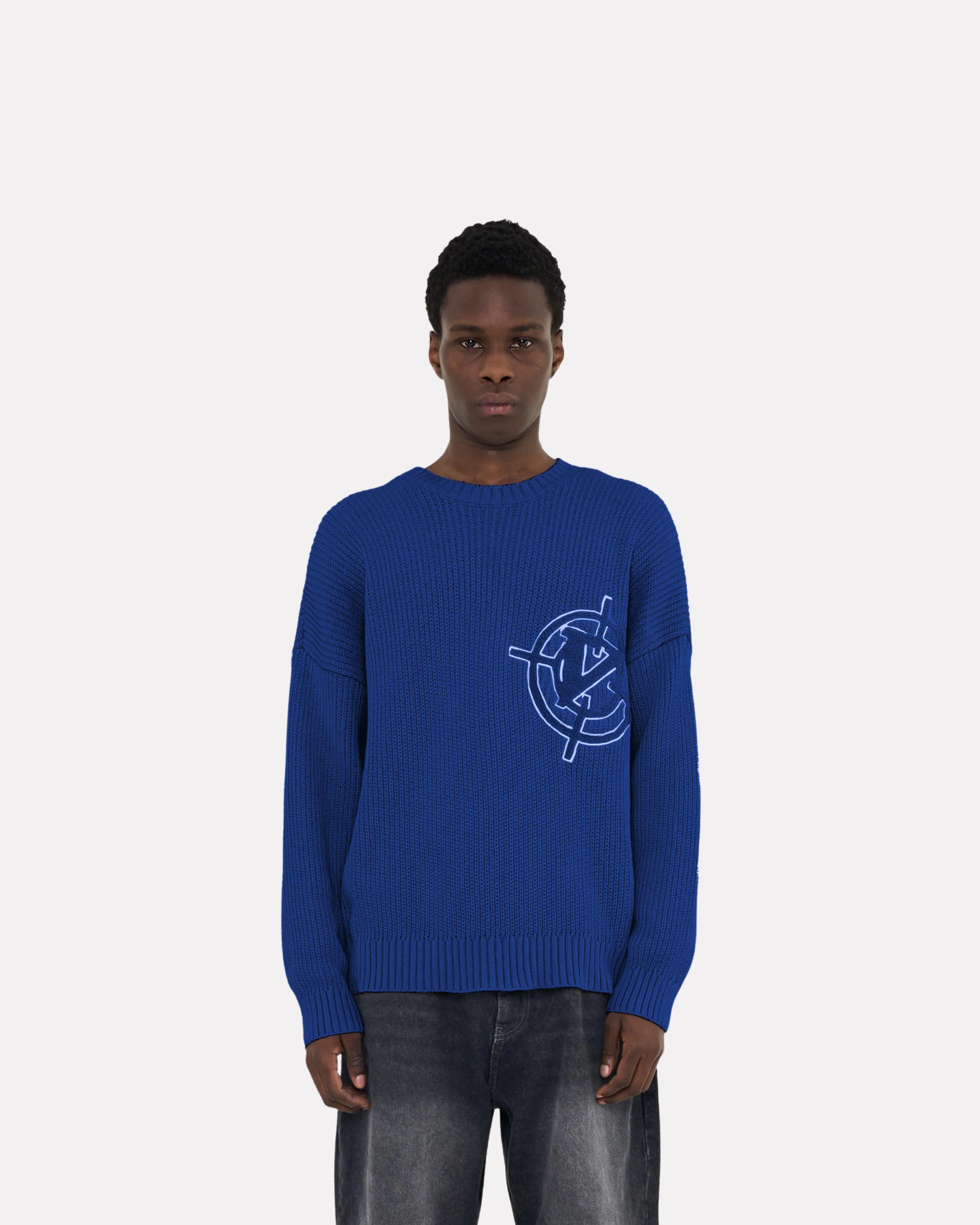 VICINITY - V-LOGO KNITWEAR ROYAL BLUE