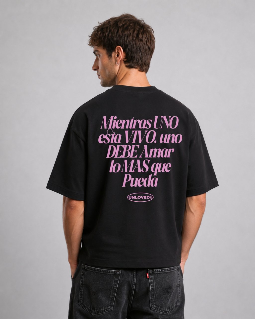 Unloved - Baile boxy tee nera