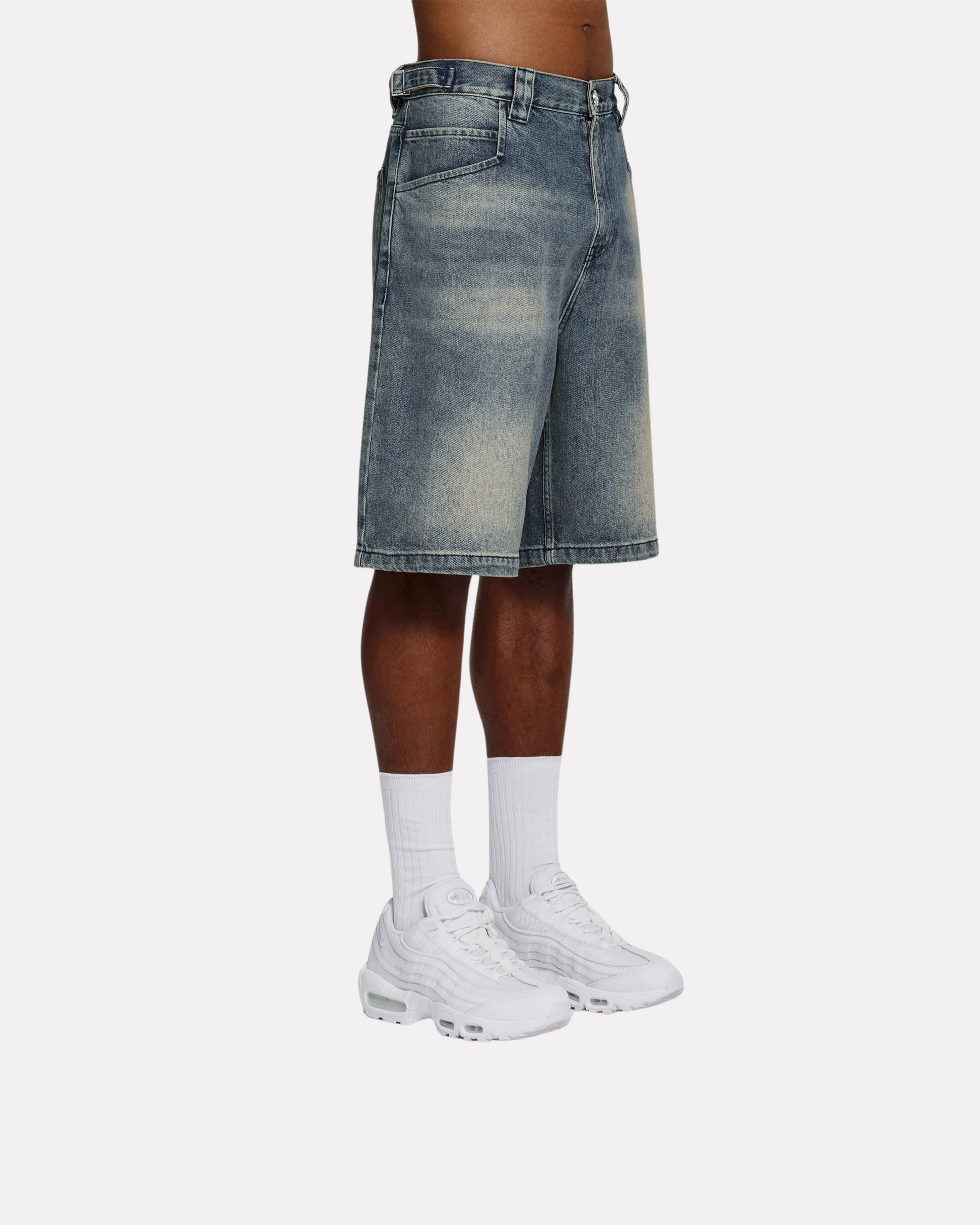 VICINITY - YELLOW TINTED DENIM JORTS