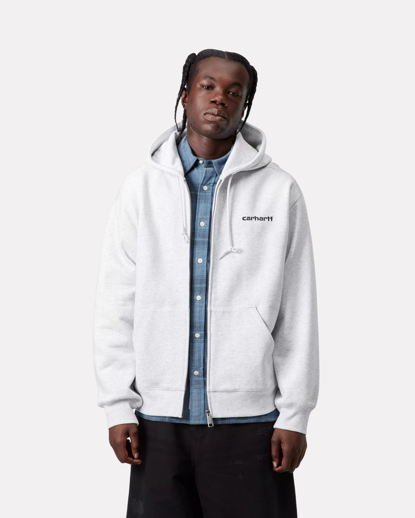 CARHARTT WIP - HOODED ARCHIVE LINES JACKET ASH