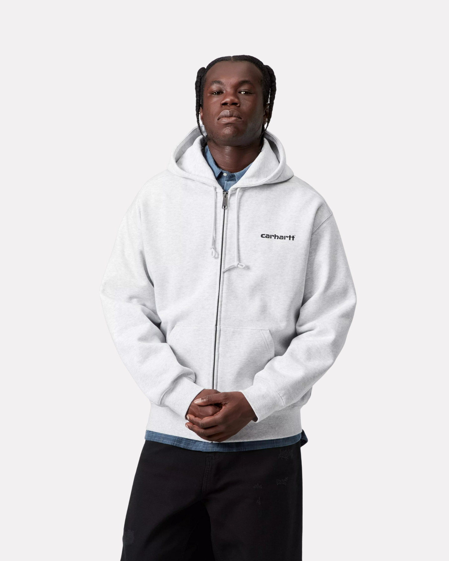 CARHARTT WIP - HOODED ARCHIVE LINES JACKET ASH