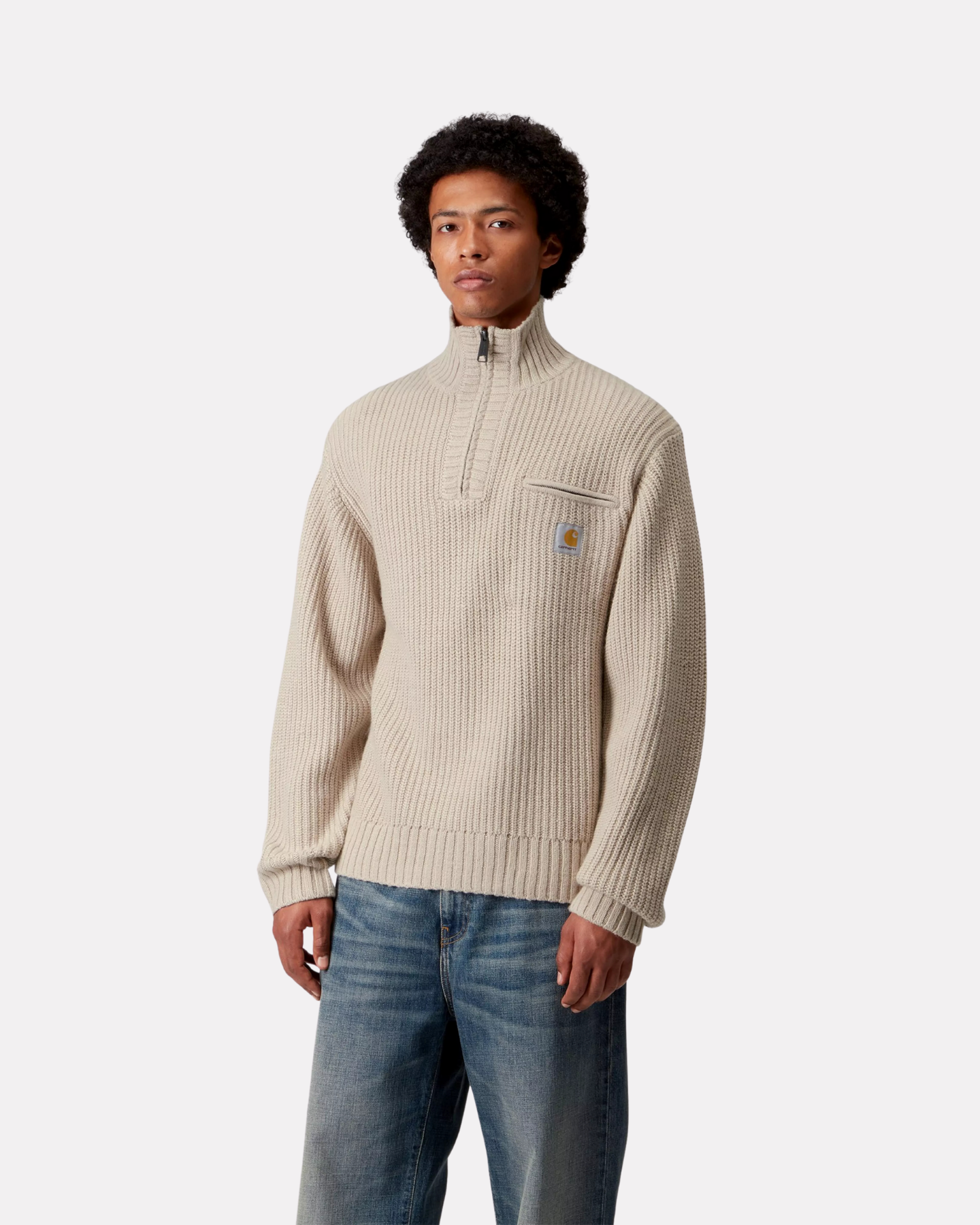Carhartt Wip - Detroit half zip sweater fleur de sel