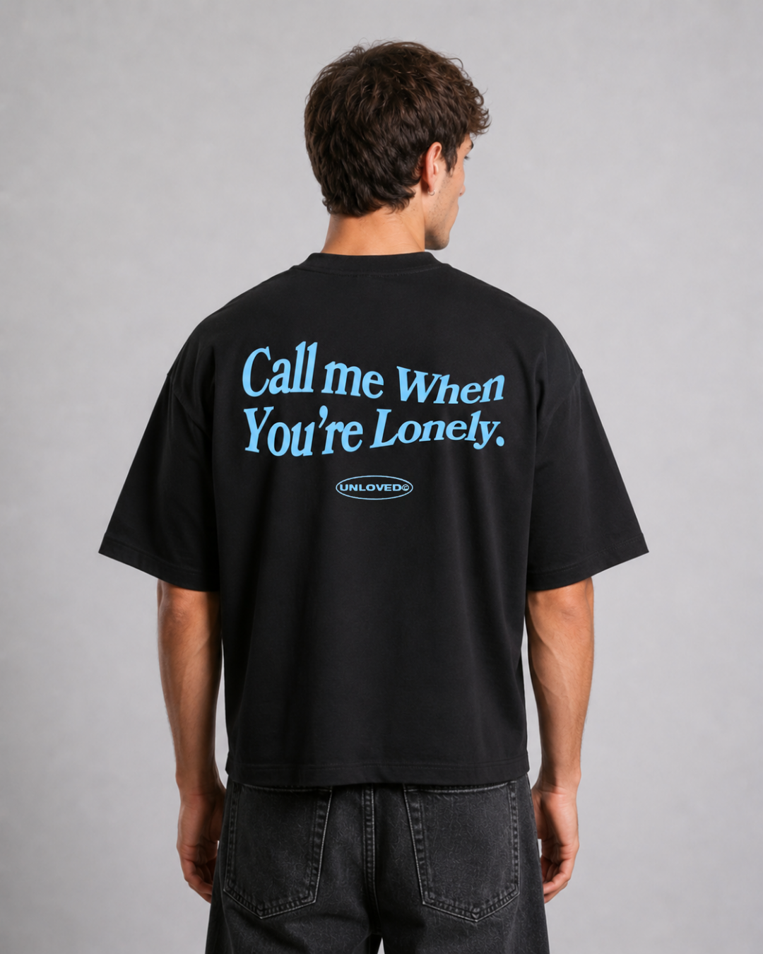 Unloved - Call me boxy tee nero