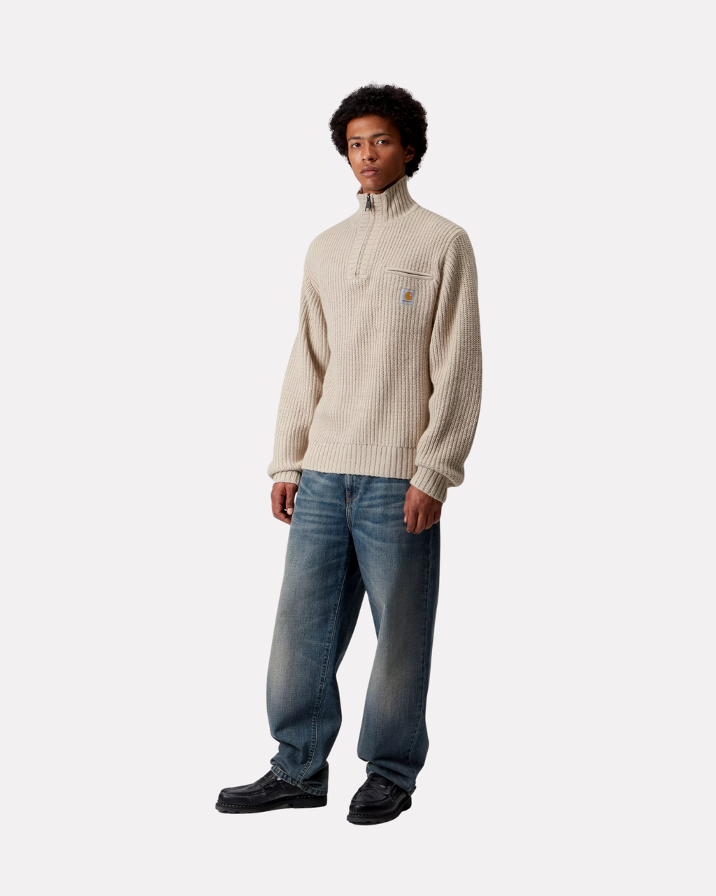 Carhartt Wip - Detroit half zip sweater fleur de sel