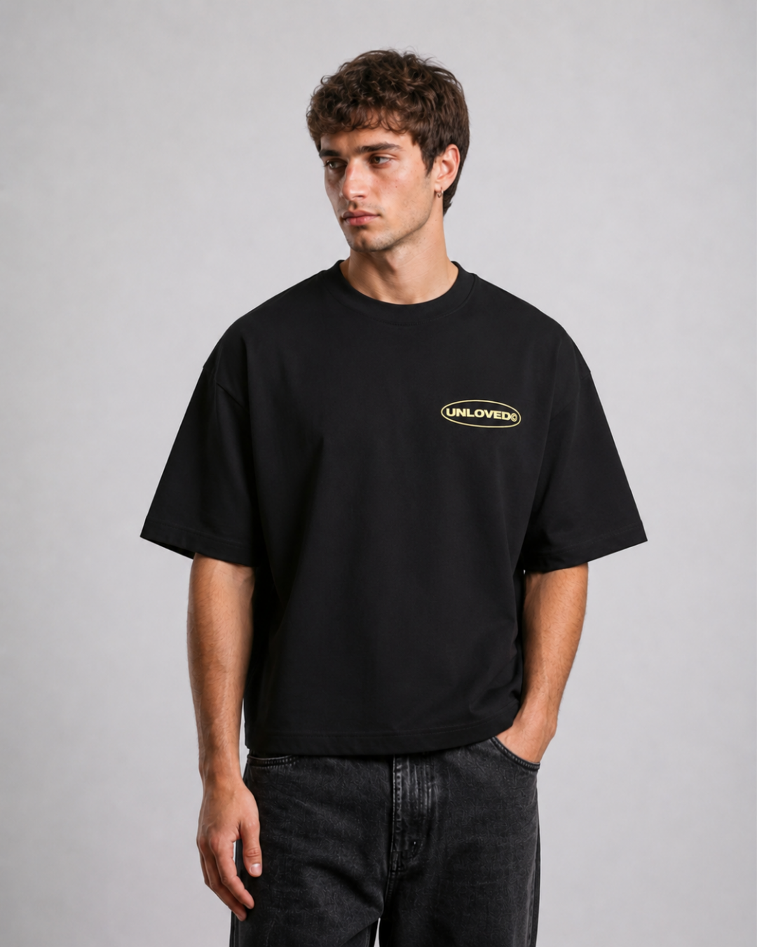 Unloved - Therapist boxy tee nera