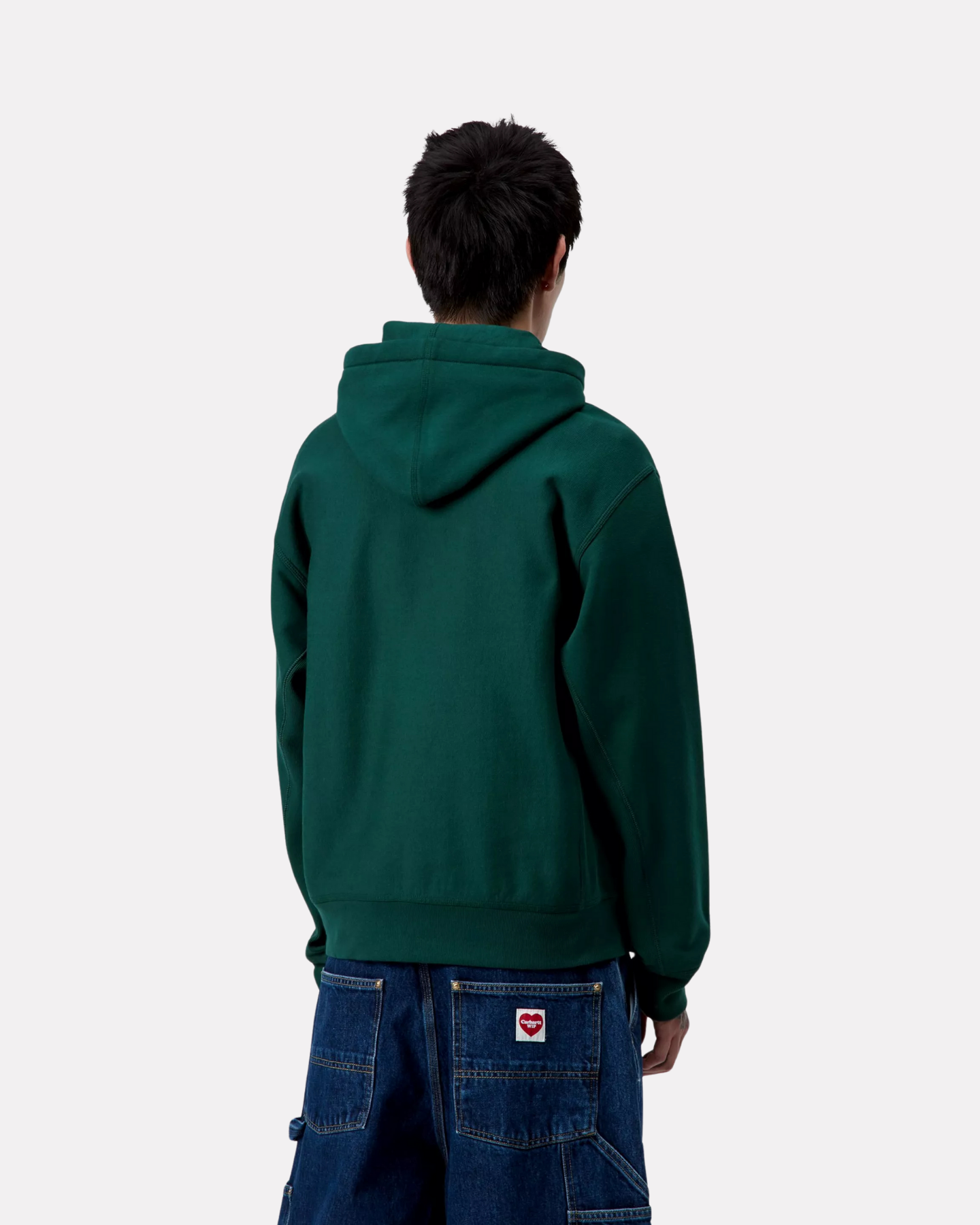 CARHARTT WIP - HOODED AMERICAN SCRIPT SWEATSHIRT DARK FIR