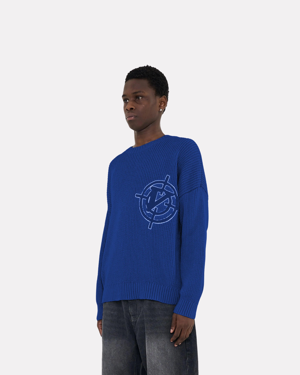 VICINITY - V-LOGO KNITWEAR ROYAL BLUE