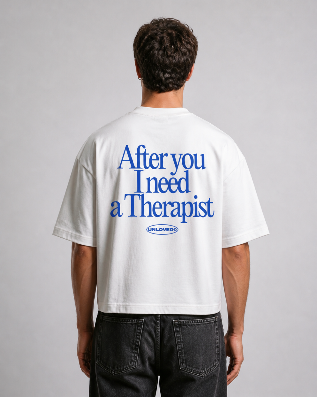 Unloved - Therapist boxy tee bianca