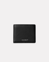 CARHARTT WIP - VEGAS WALLET COW LEATHER BLACK