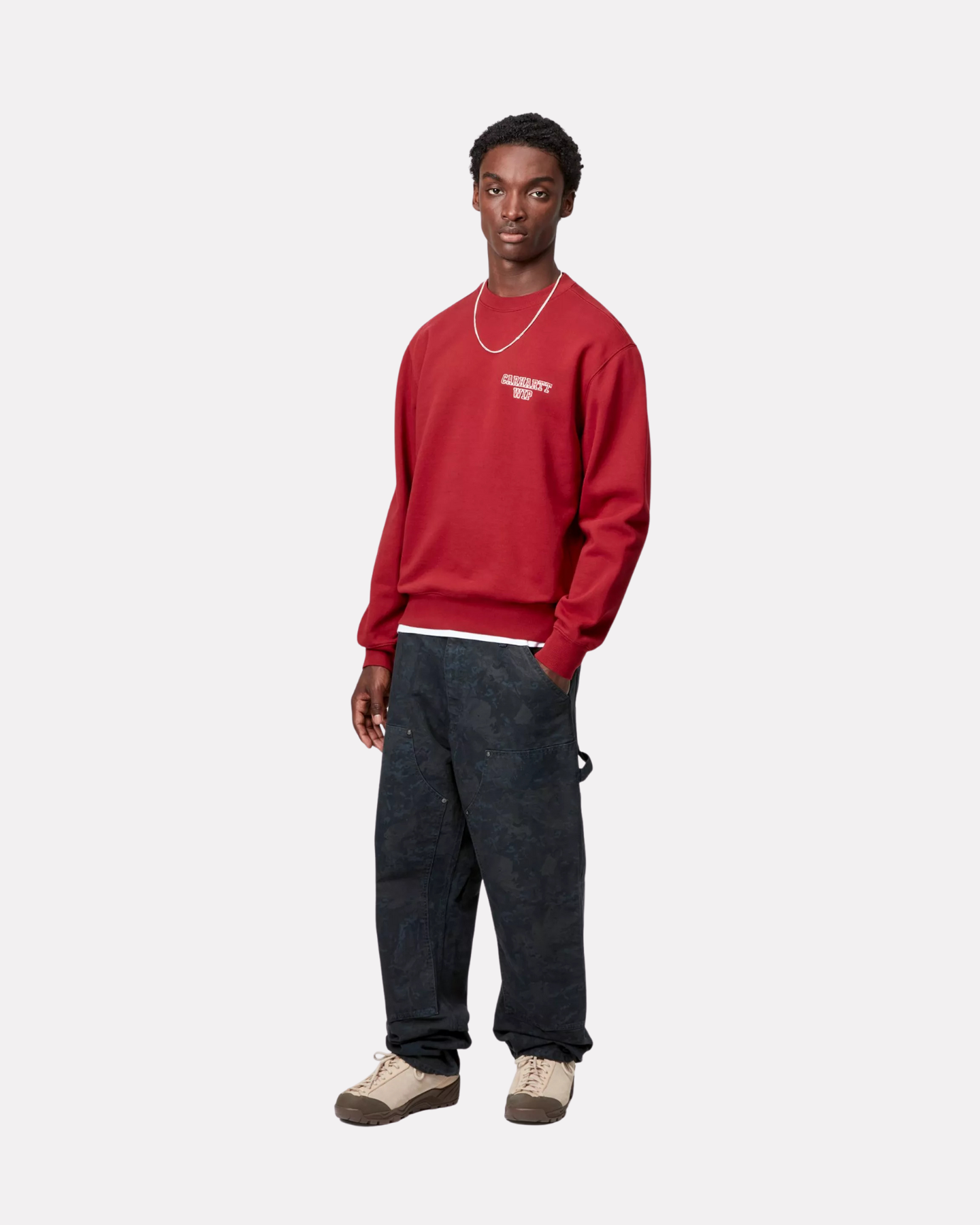 Carhartt Wip - Double knee denim green camo