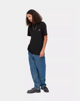 CARHARTT WIP - AMERICAN SCRIPT EMBROIDERY TEE BLACK