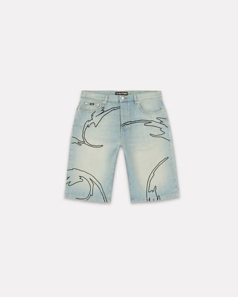 IUTER - LEGACY BAGGY DENIM SHORTS FADED
