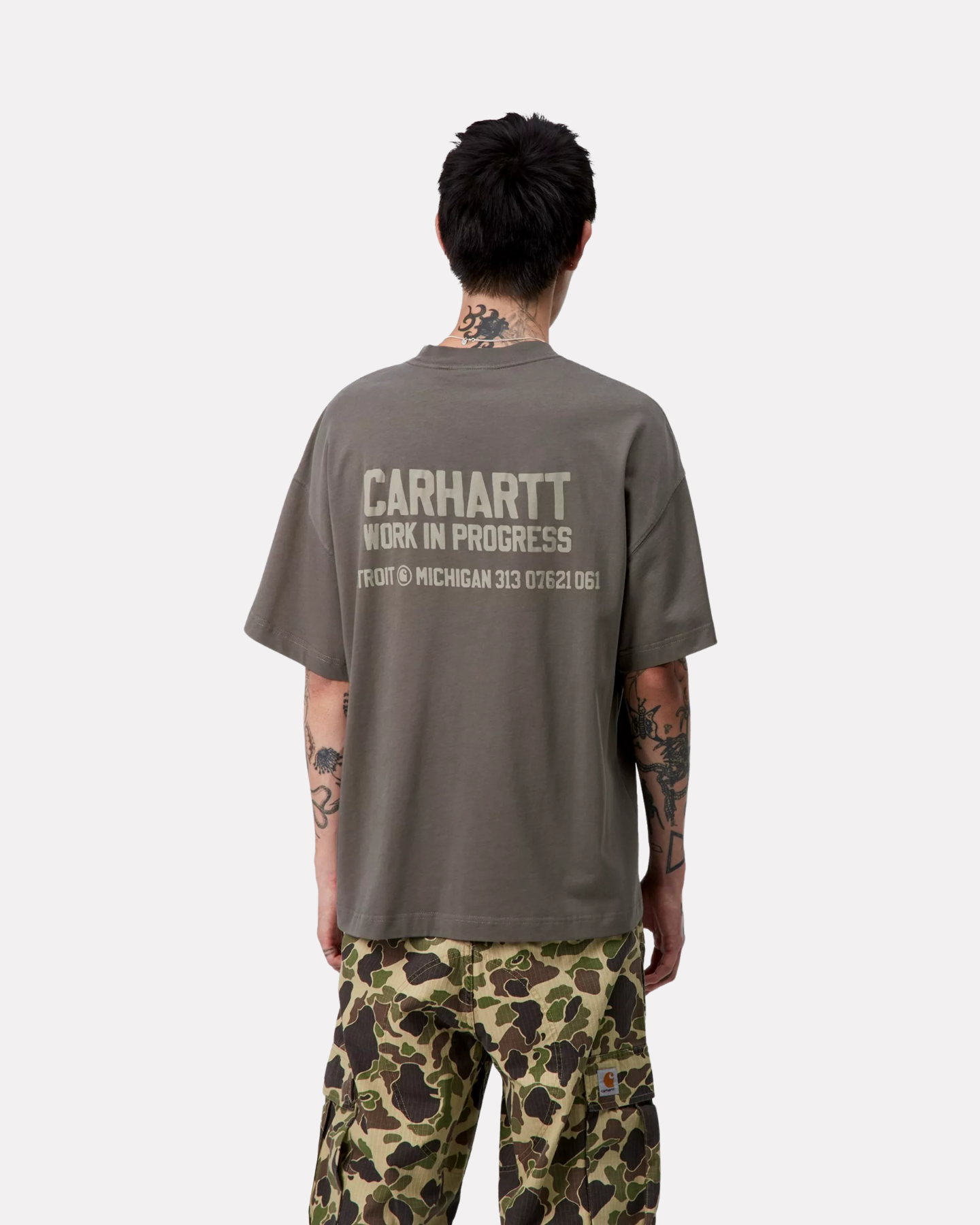 CARHARTT WIP - DISTANCE TEE GRAPHITE
