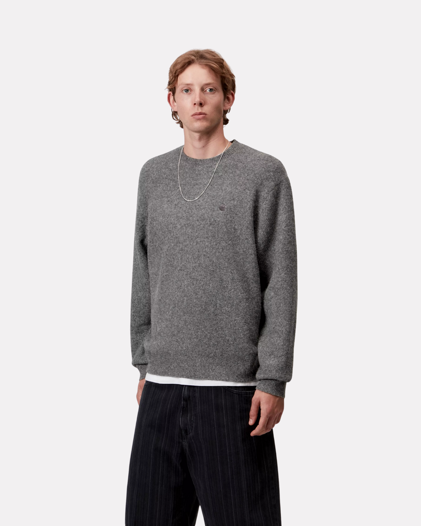 CARHARTT WIP - CURTIS SWEATER TANGLED GRAPHITE