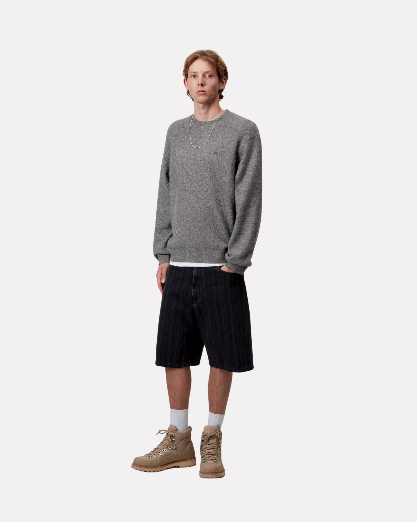 CARHARTT WIP - CURTIS SWEATER TANGLED GRAPHITE