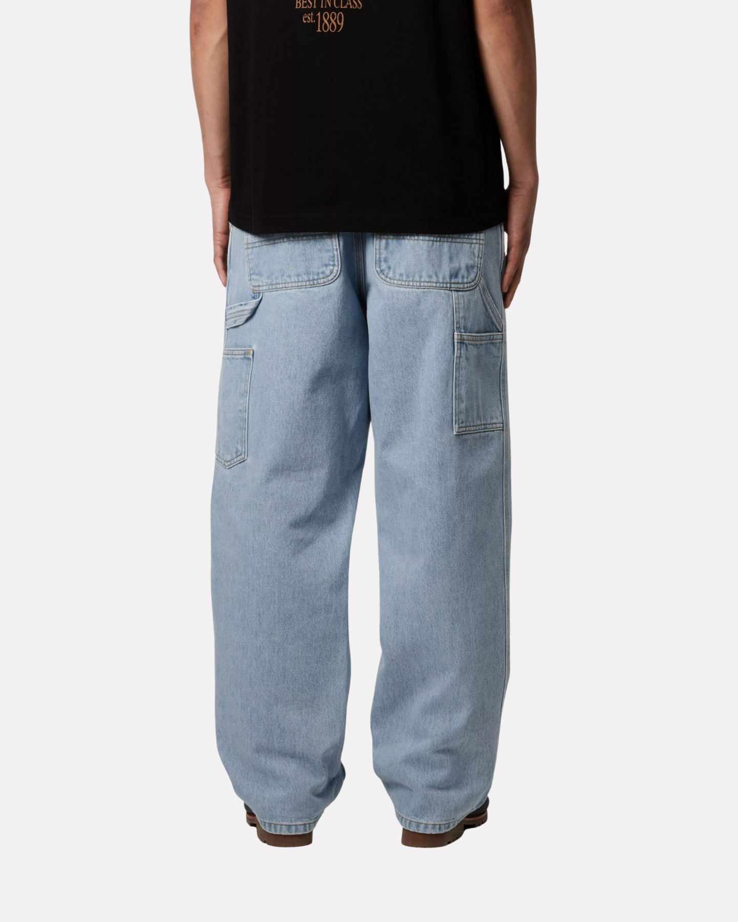 Carhartt Wip - Single knee denim blue stone bleached