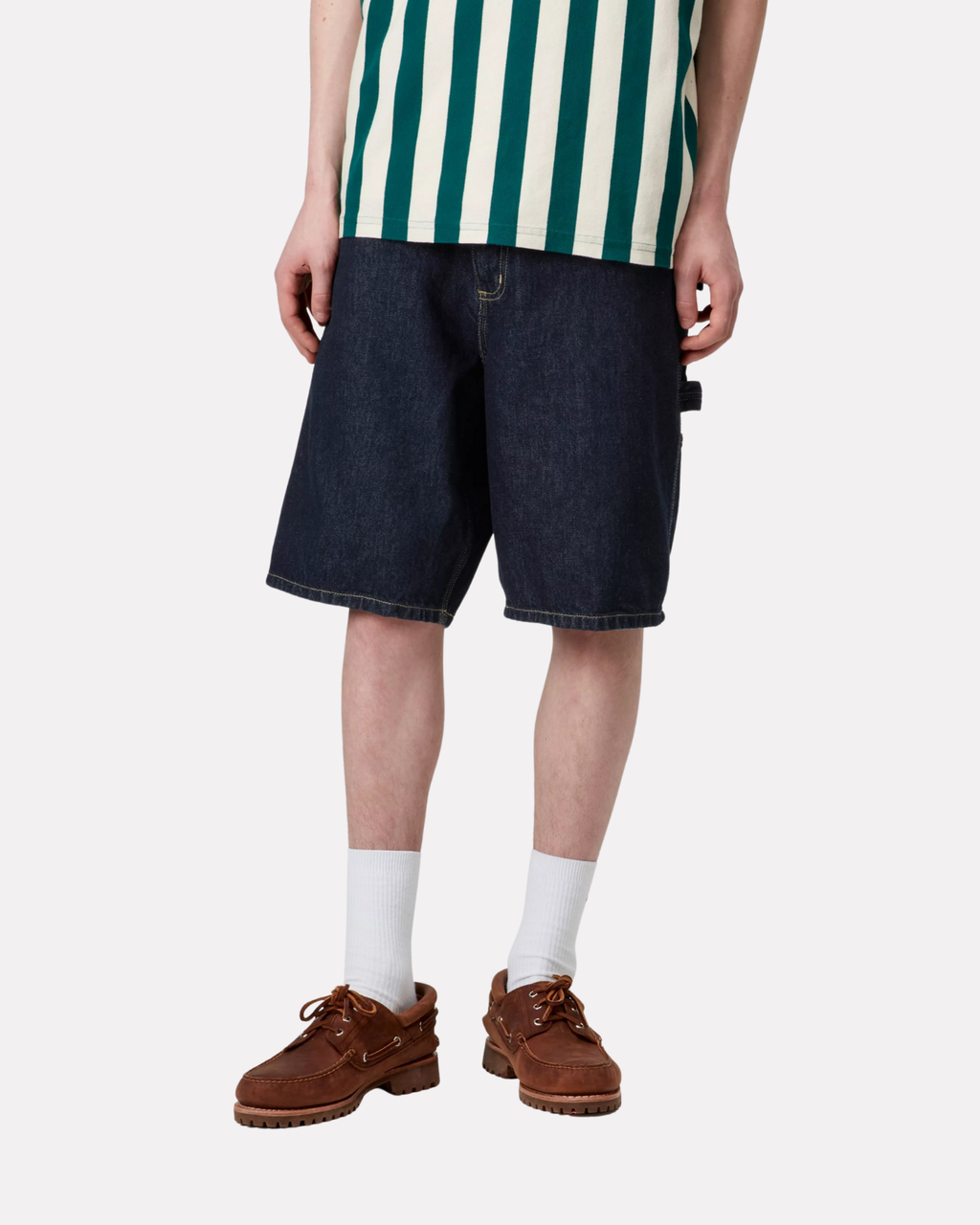 Carhartt Wip - Single knee short blue rinsed
