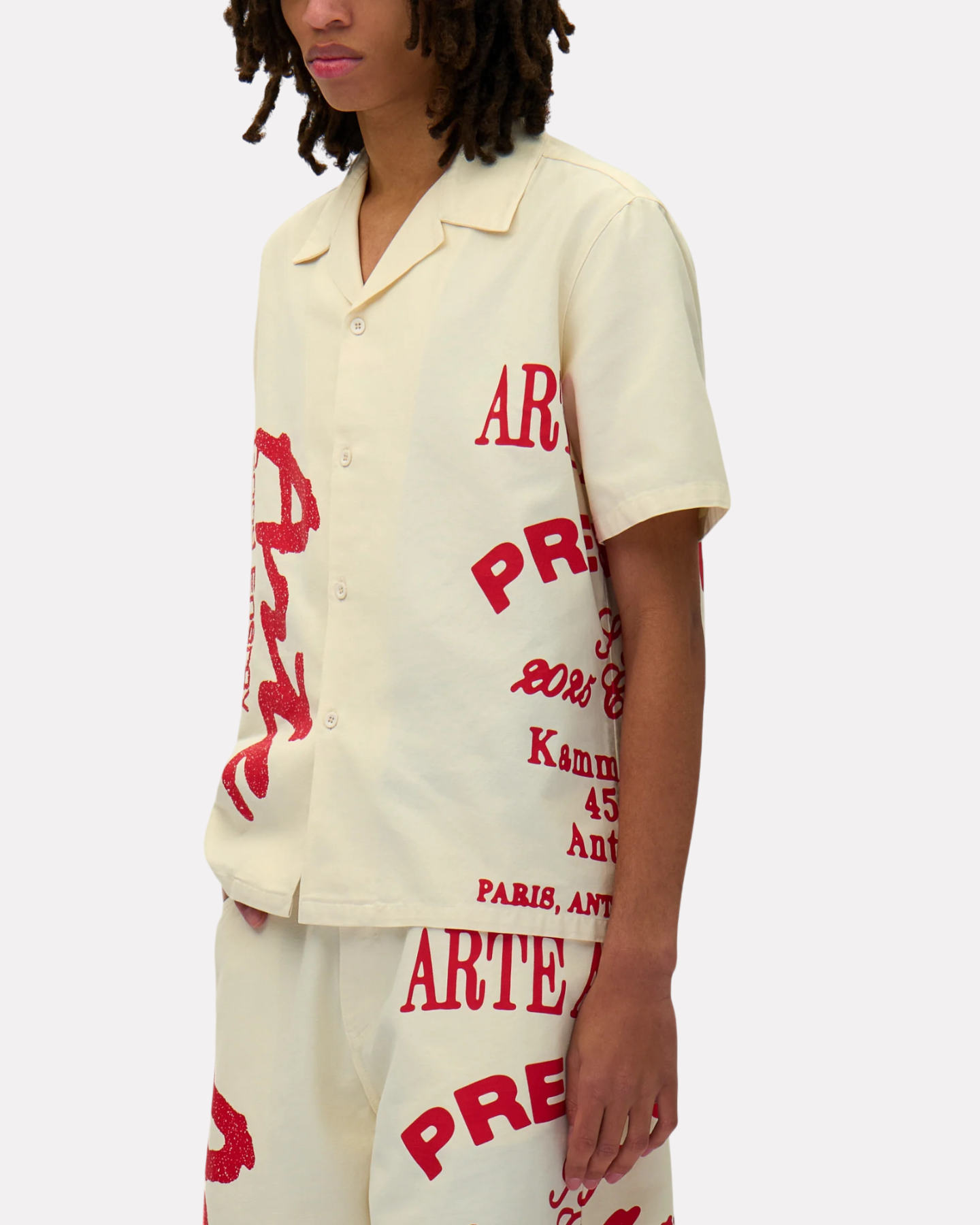 Arte Antwerp - Red print shirt beige