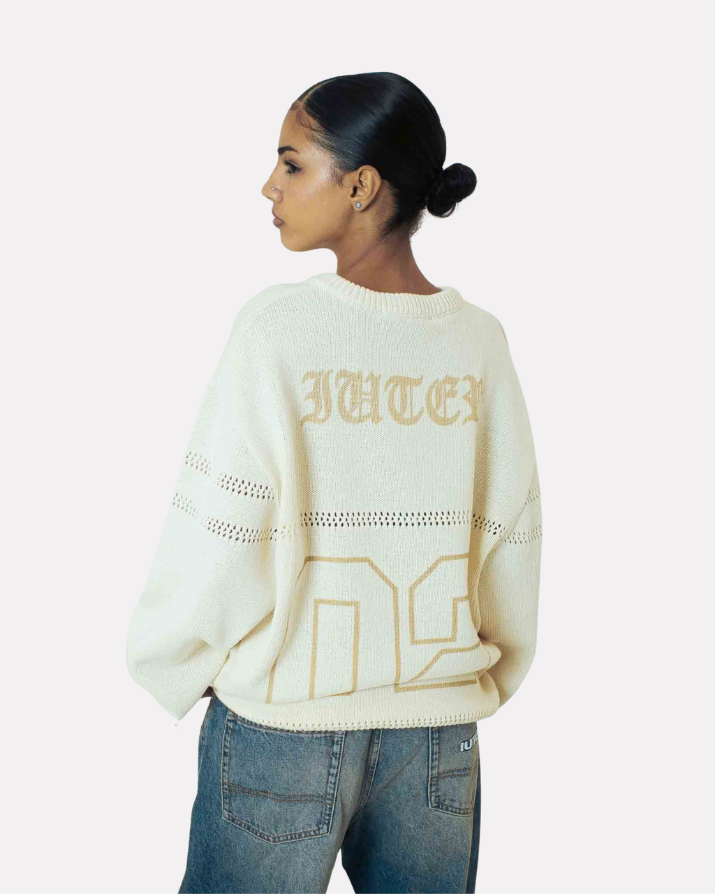 Iuter - Stars football sweater ivory
