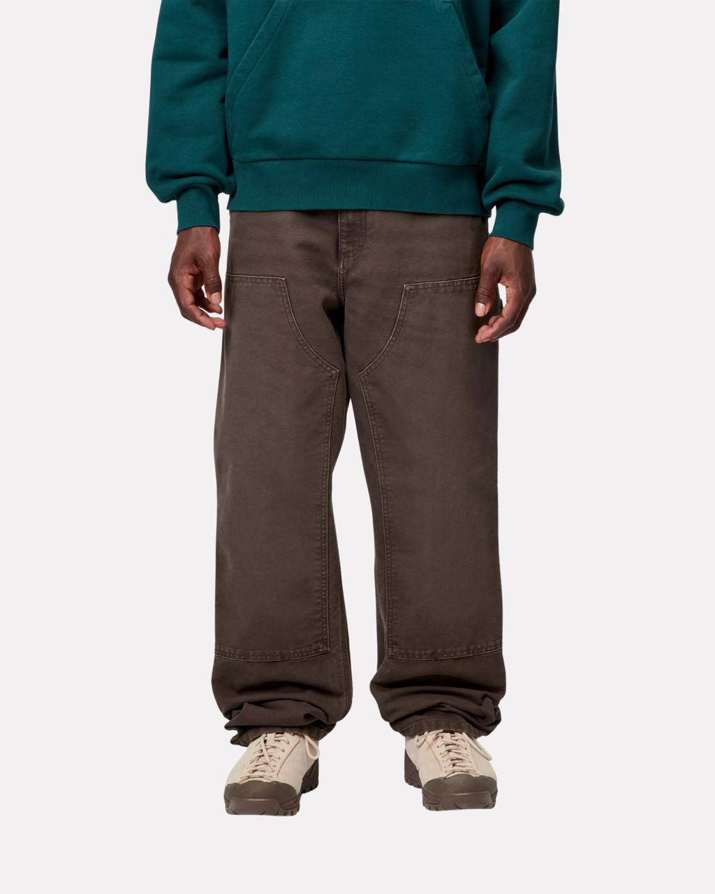 CARHARTT WIP - DOUBLE KNEE PANTS TOBACCO