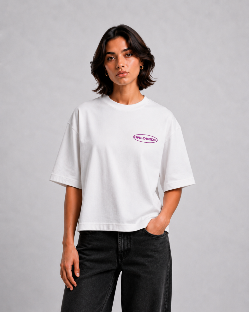 Unloved - Broken heart tee boxy tee bianca