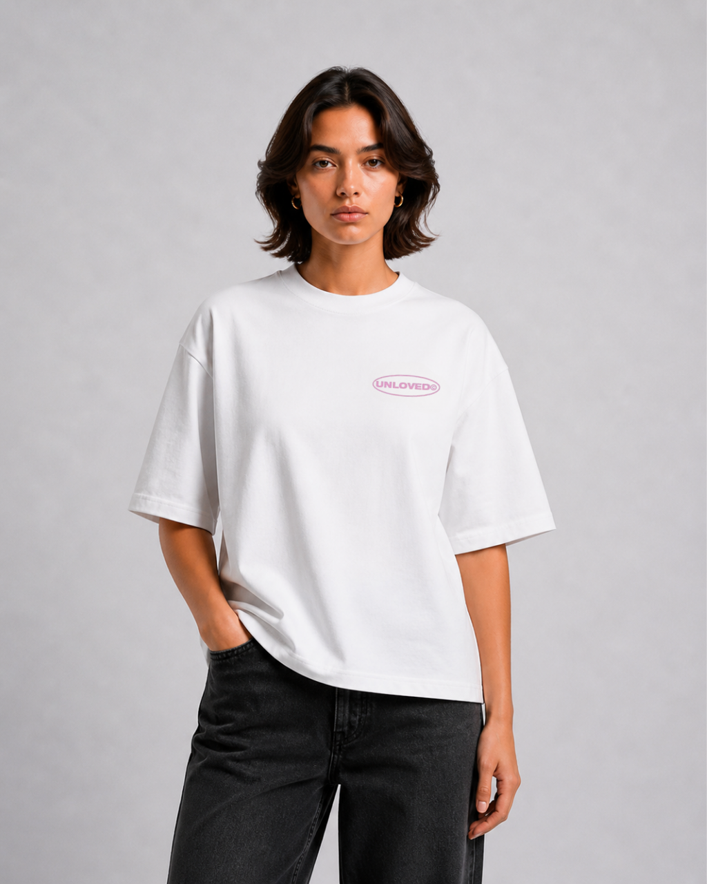 Unloved - Baile boxy tee bianca